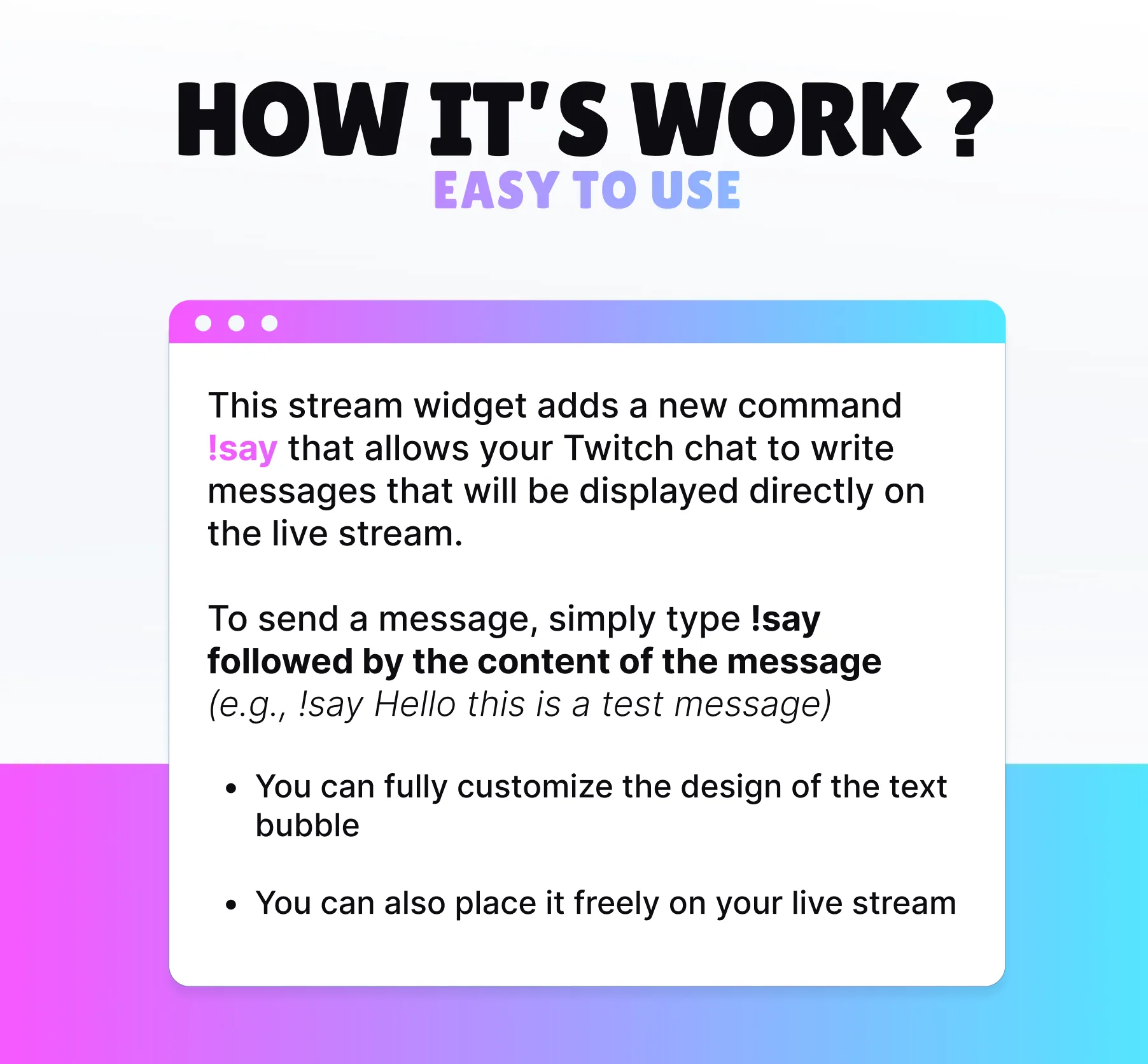 Chat Bubble Command