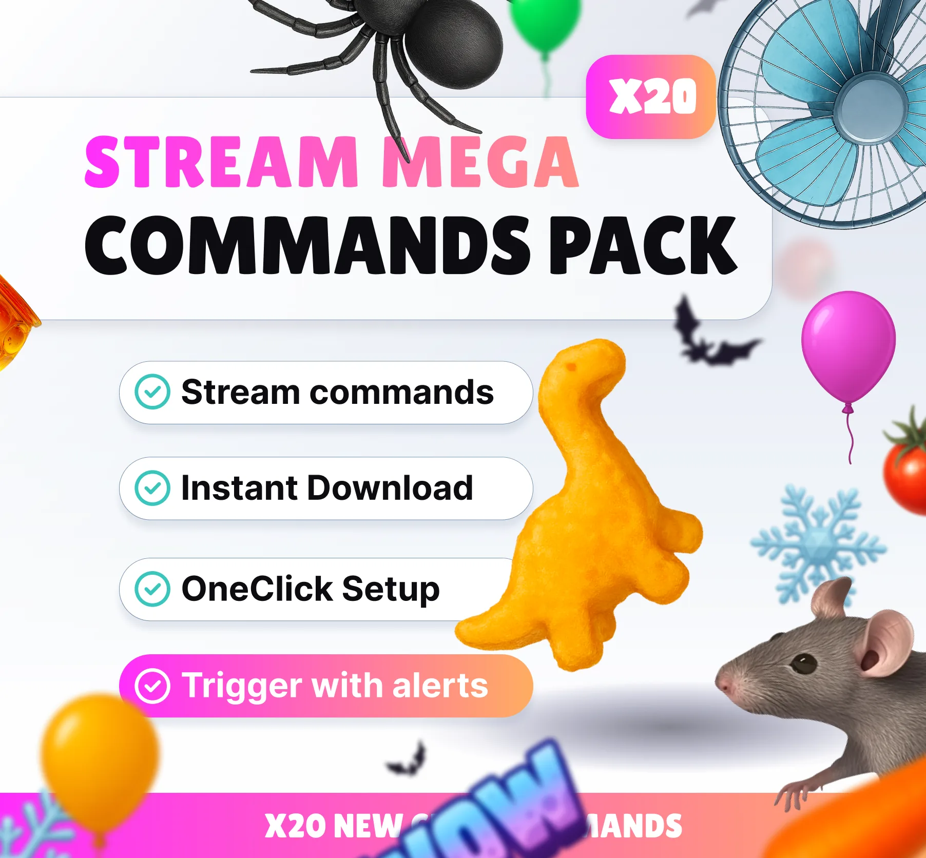 Megapack x20 Commands