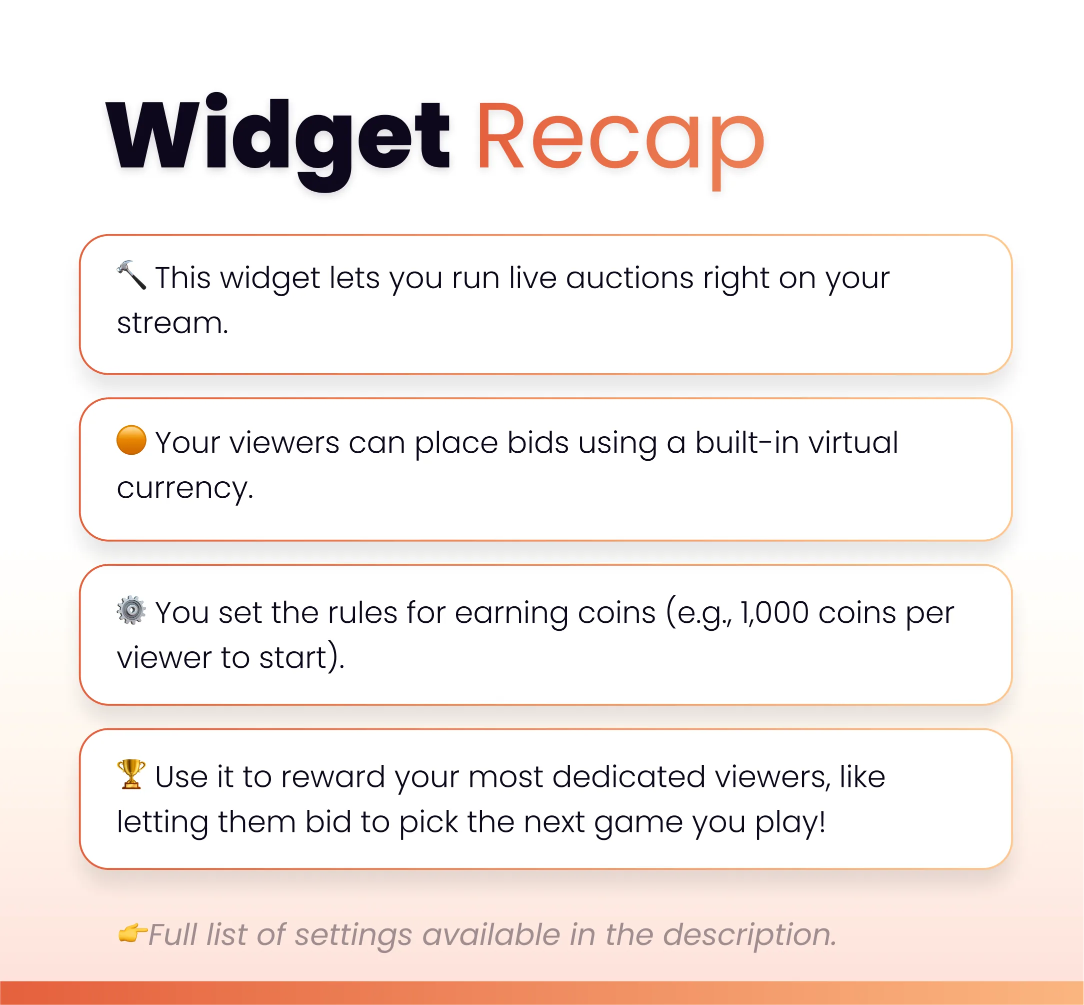 Widget Auction
