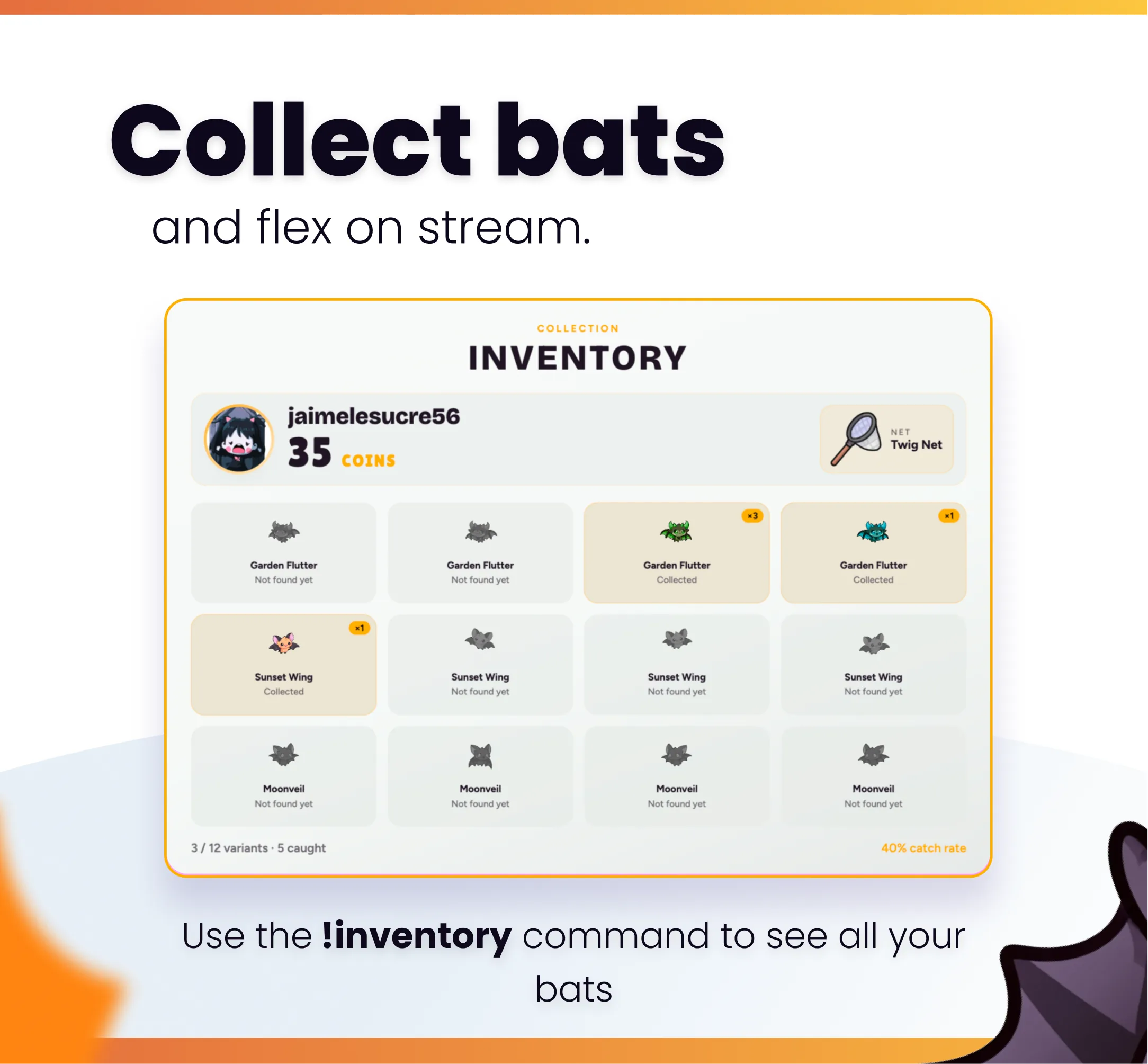 Widget Bats Catcher