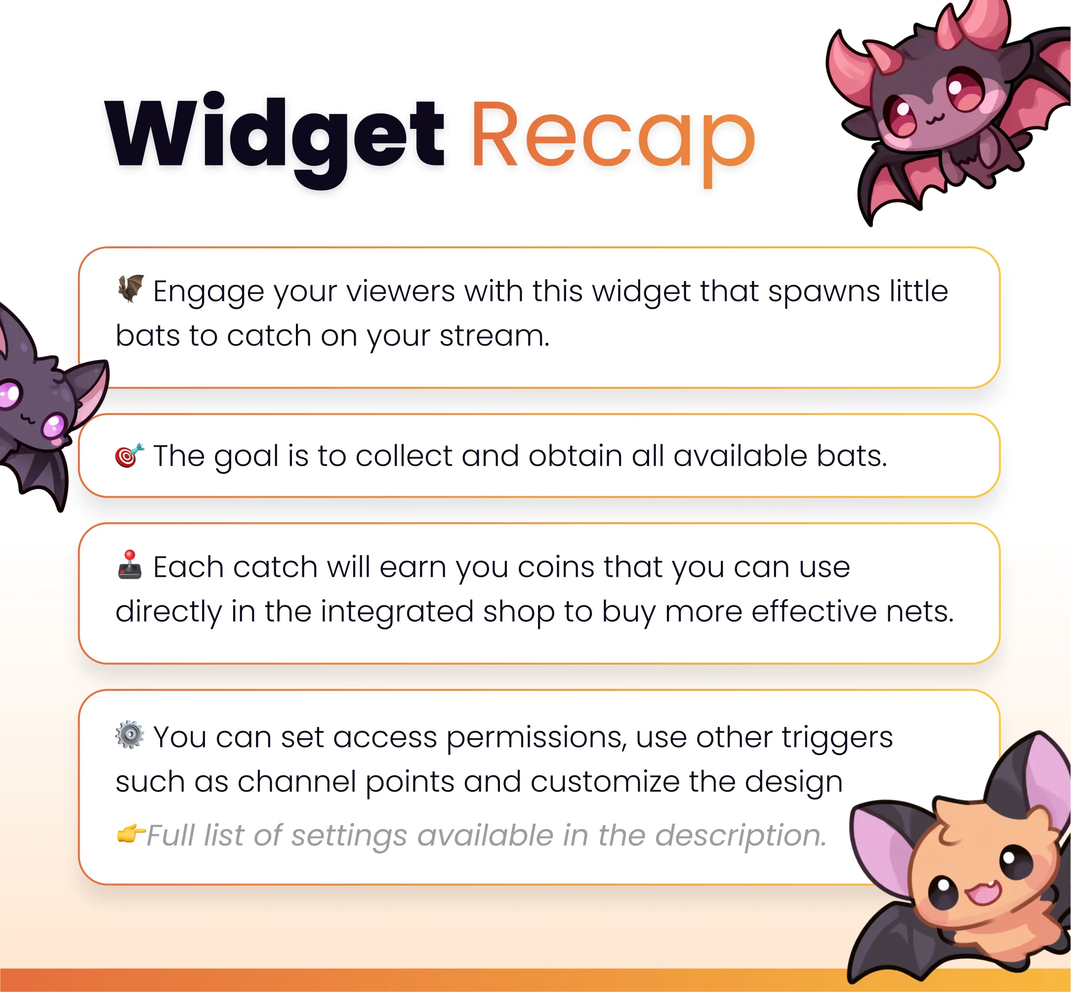 Widget Bats Catcher