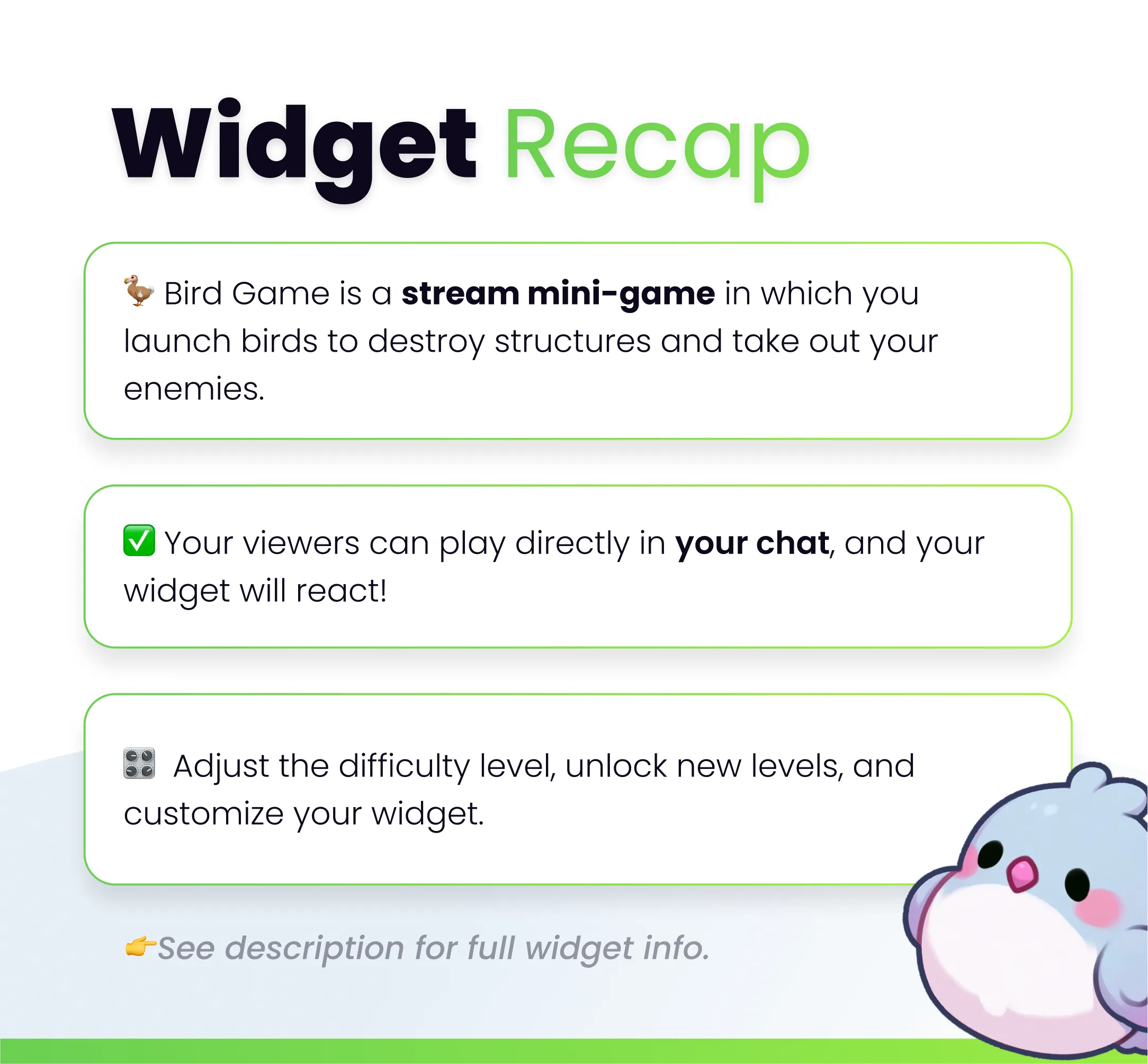 Widget Bird Game
