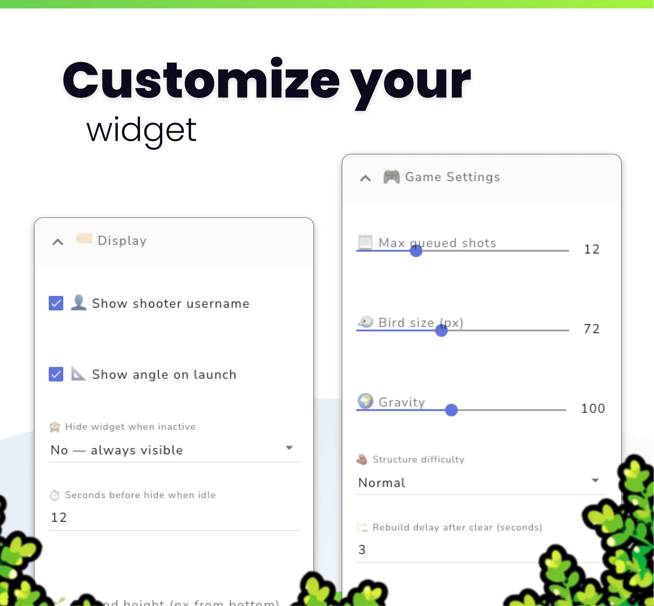 Widget Bird Game