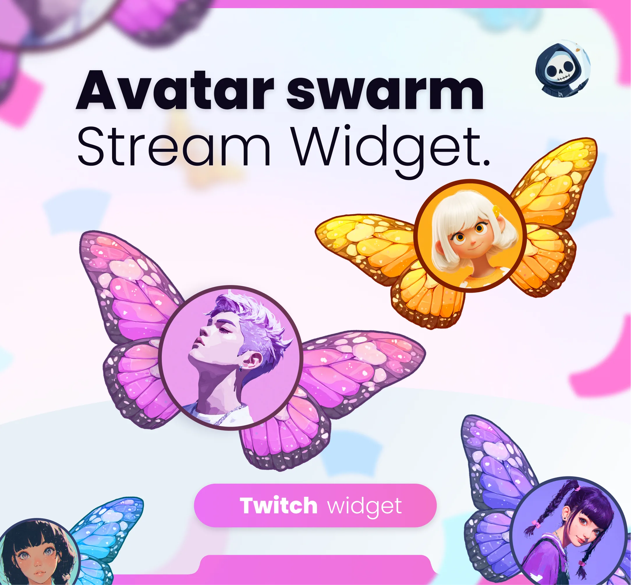 Widget Butterflies Swarm
