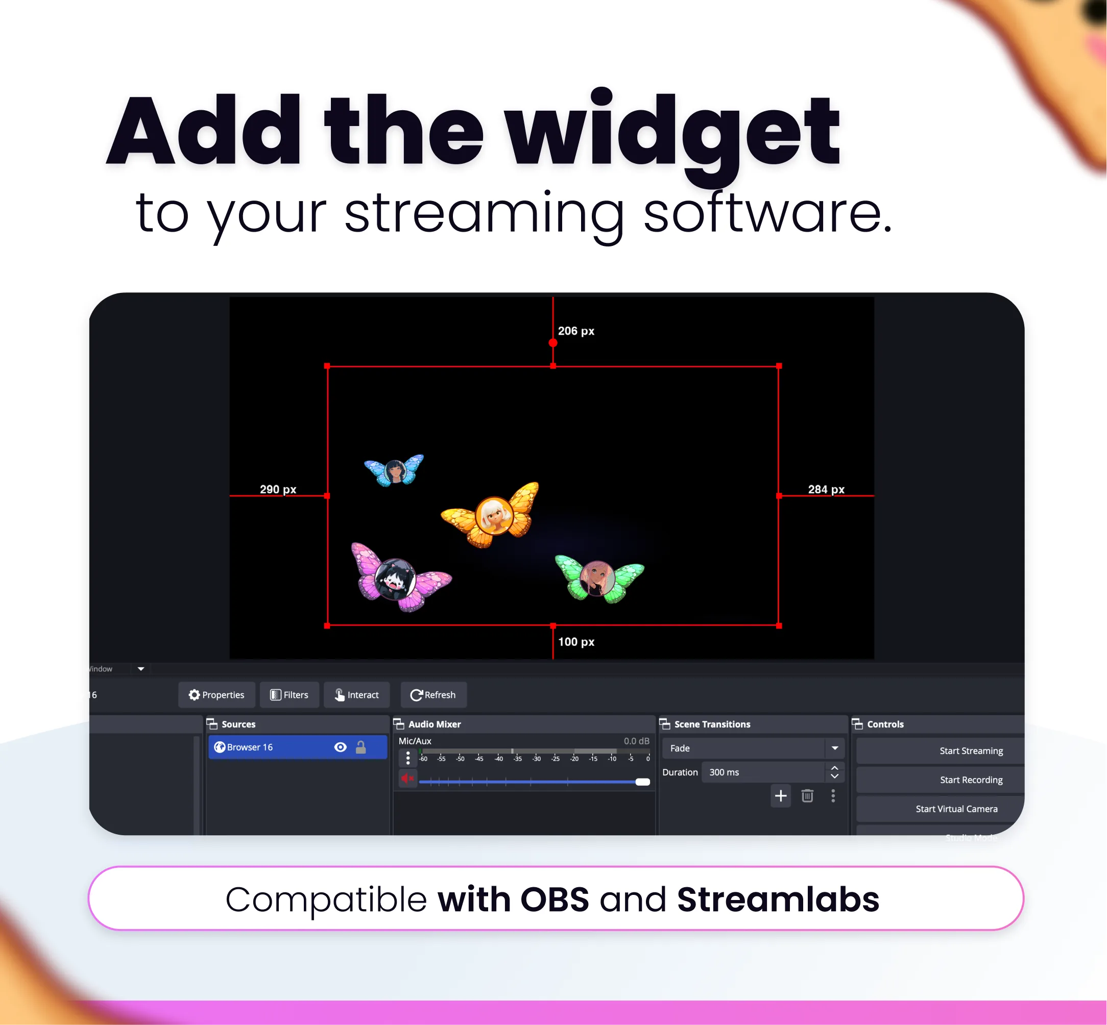 Widget Butterflies Swarm