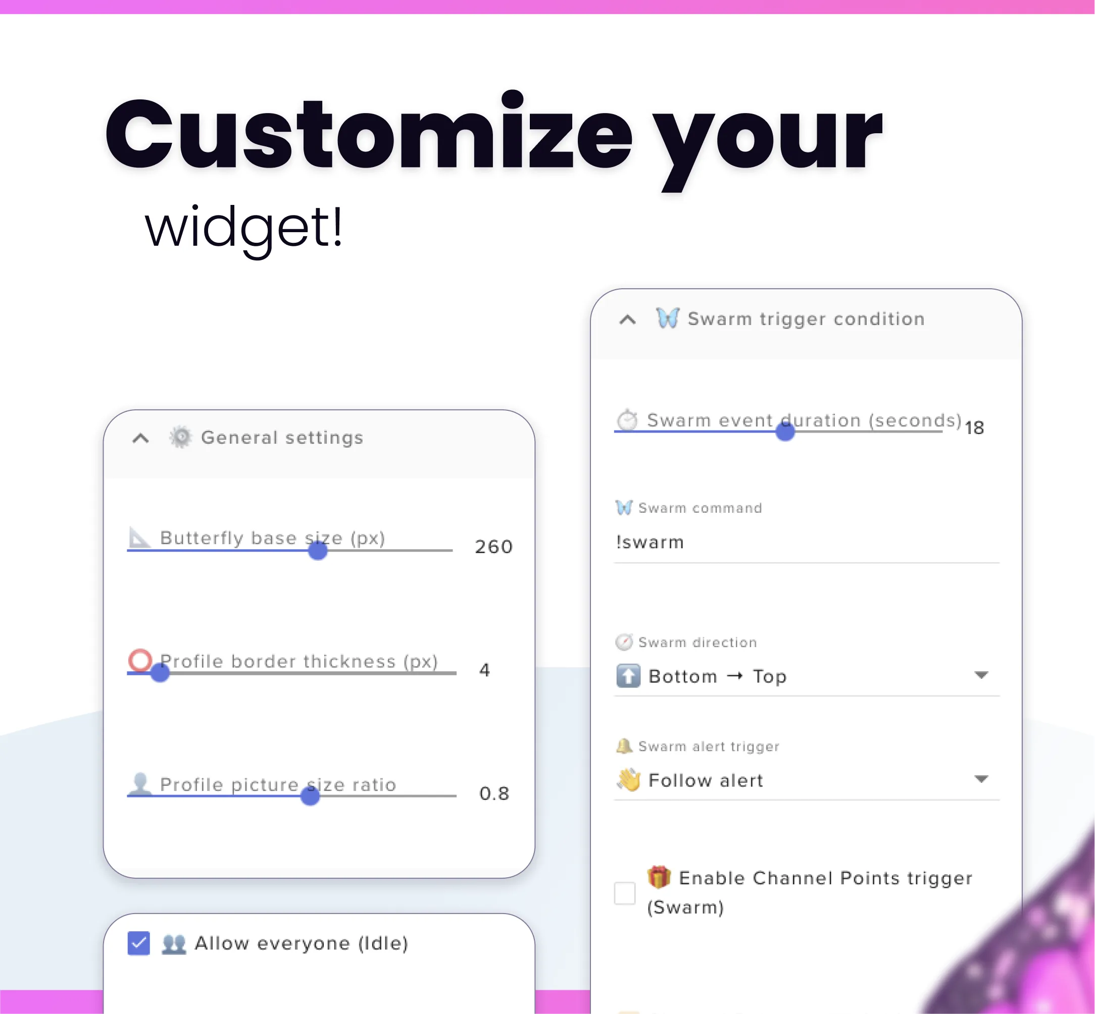 Widget Butterflies Swarm