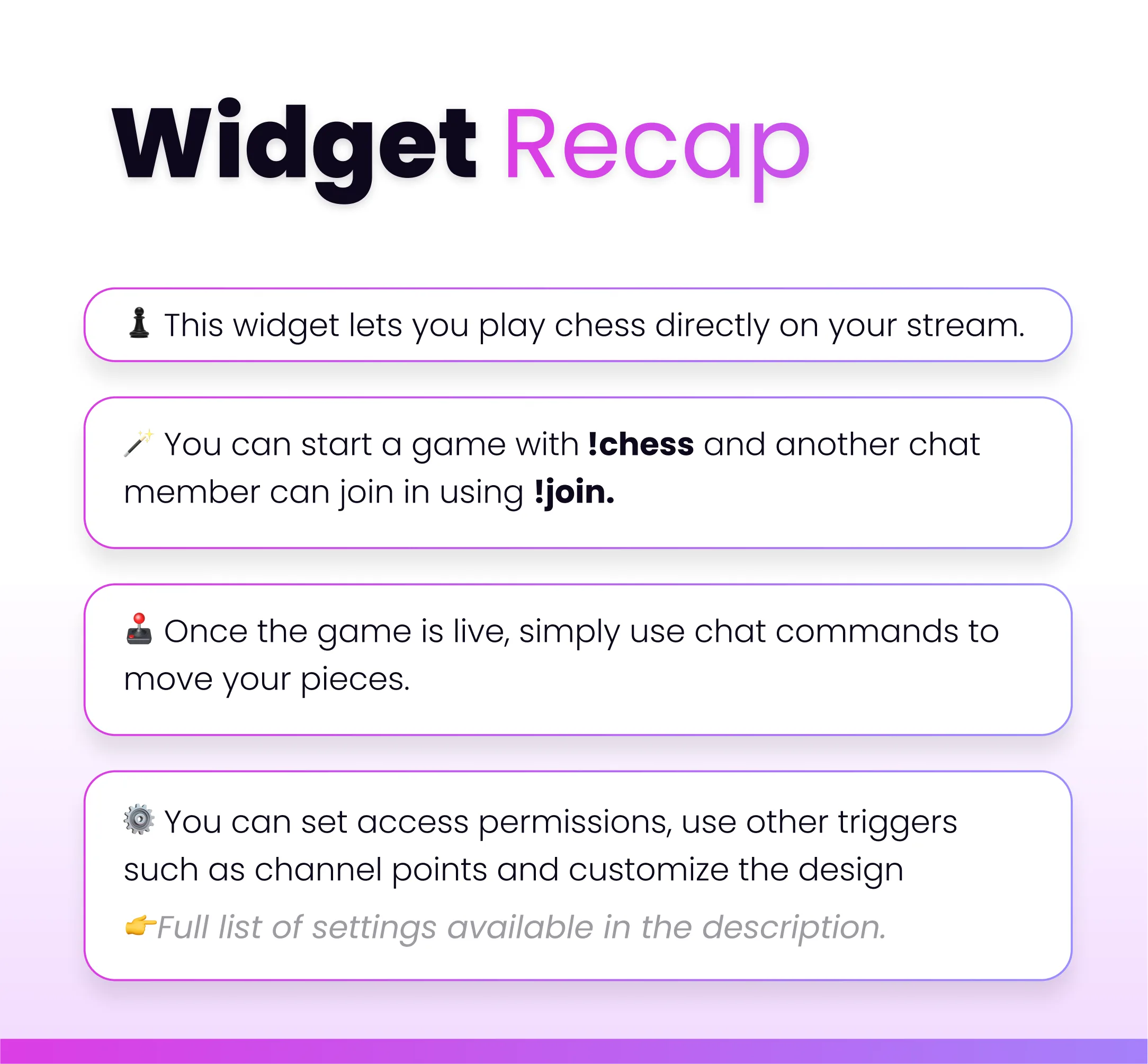 Widget Chess Game