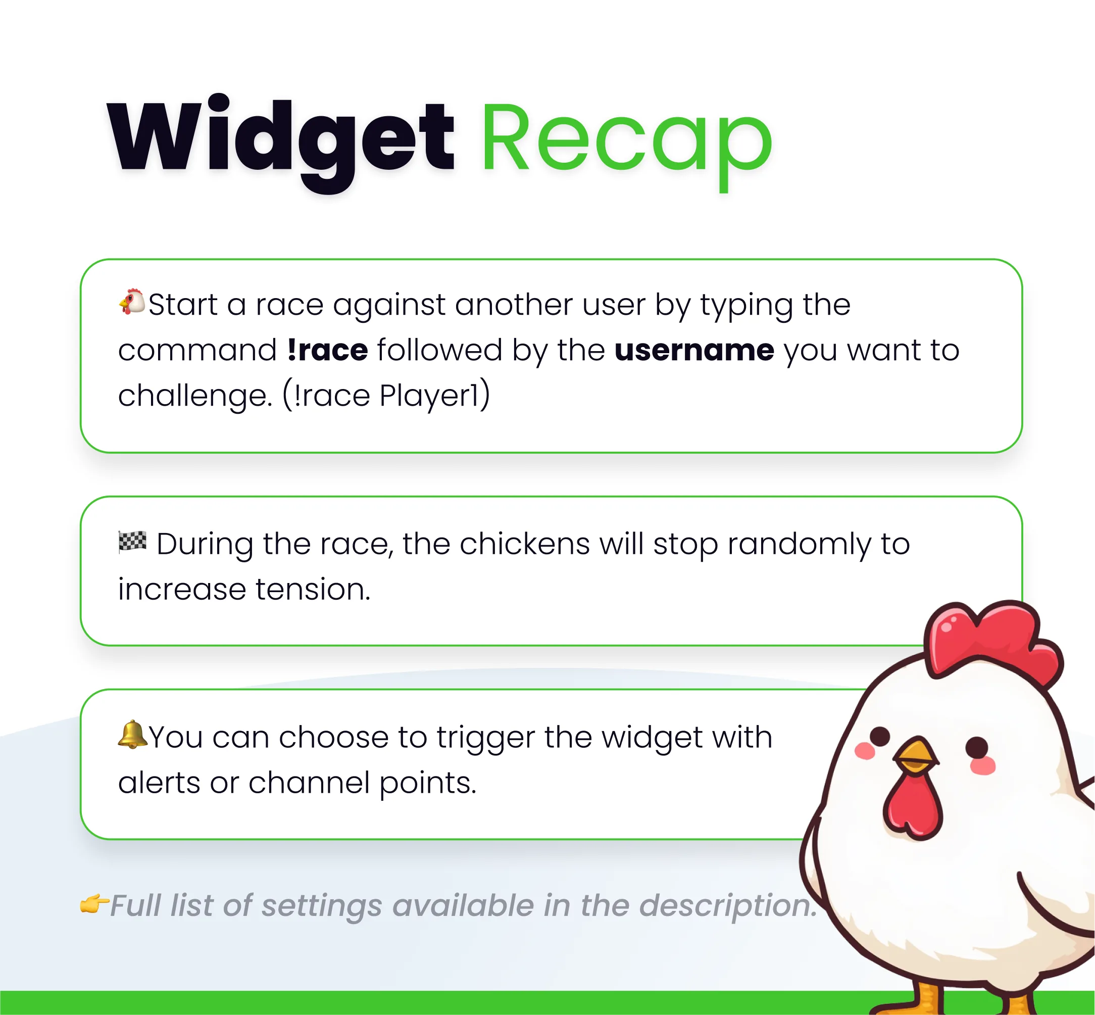Widget Chicken Race