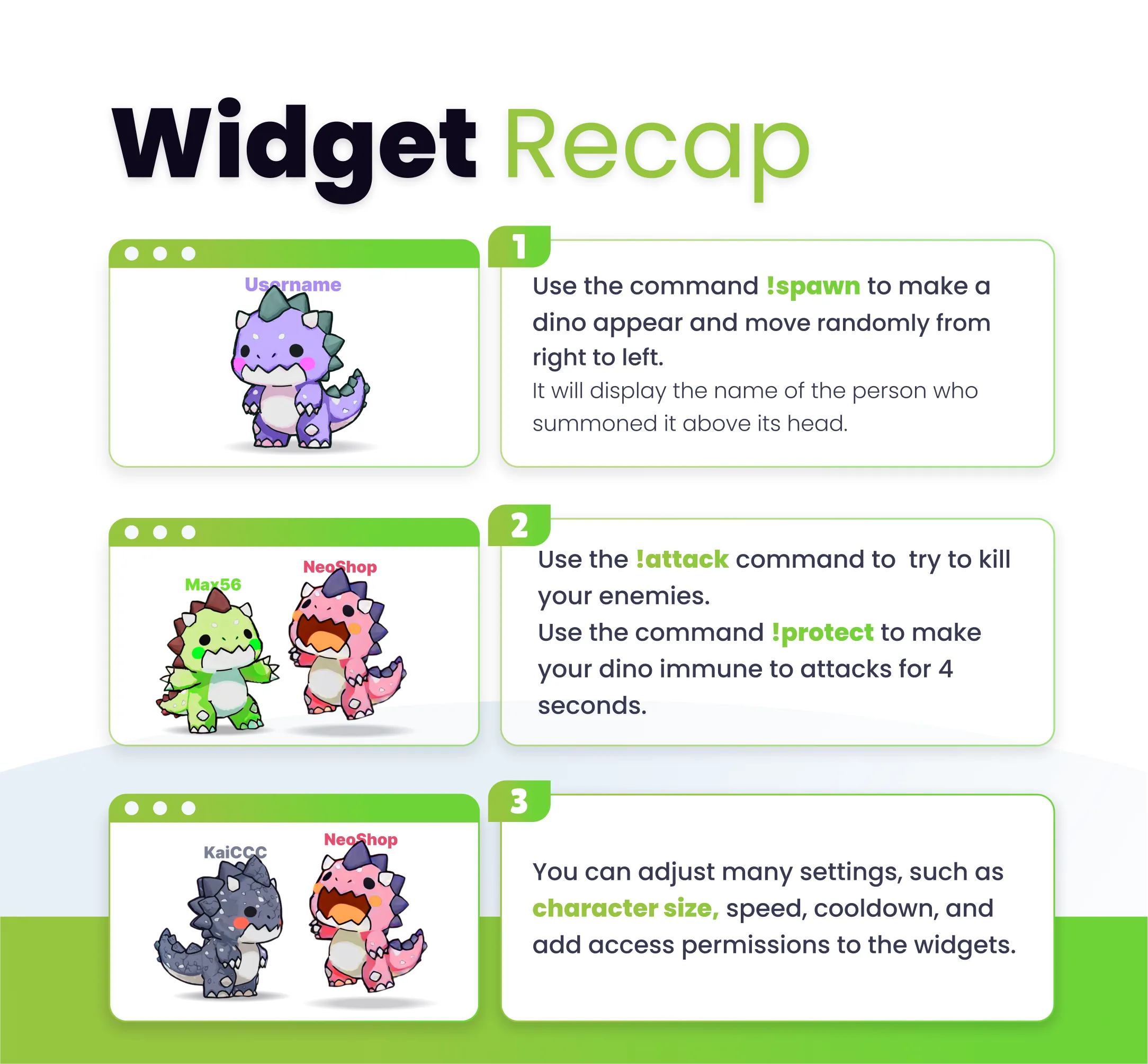 Widget Dino Fight