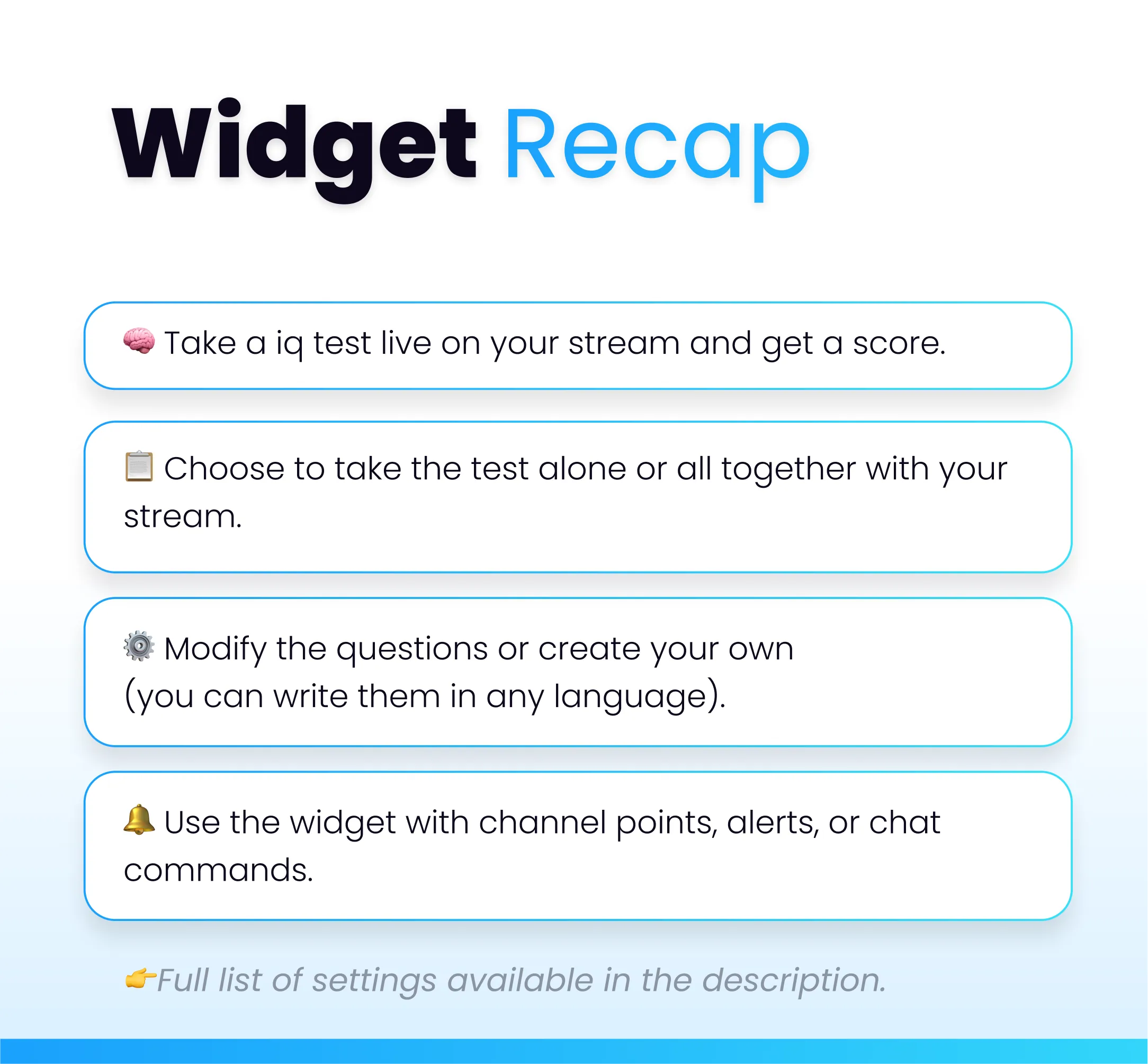 Widget Iq Test