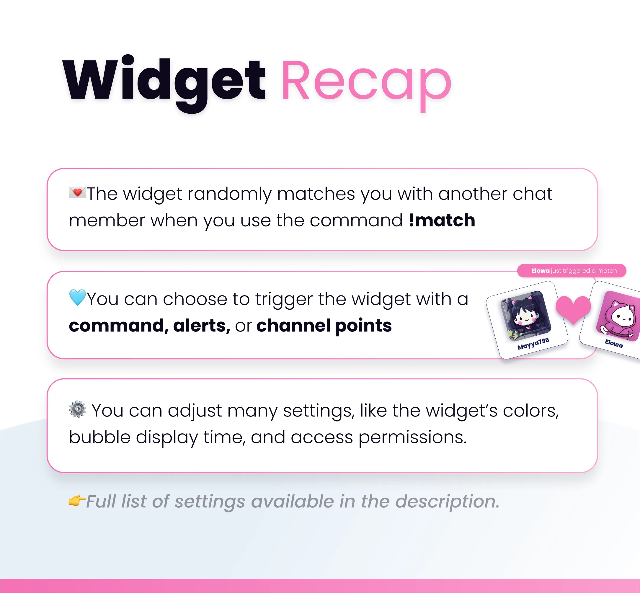 Widget Love Match