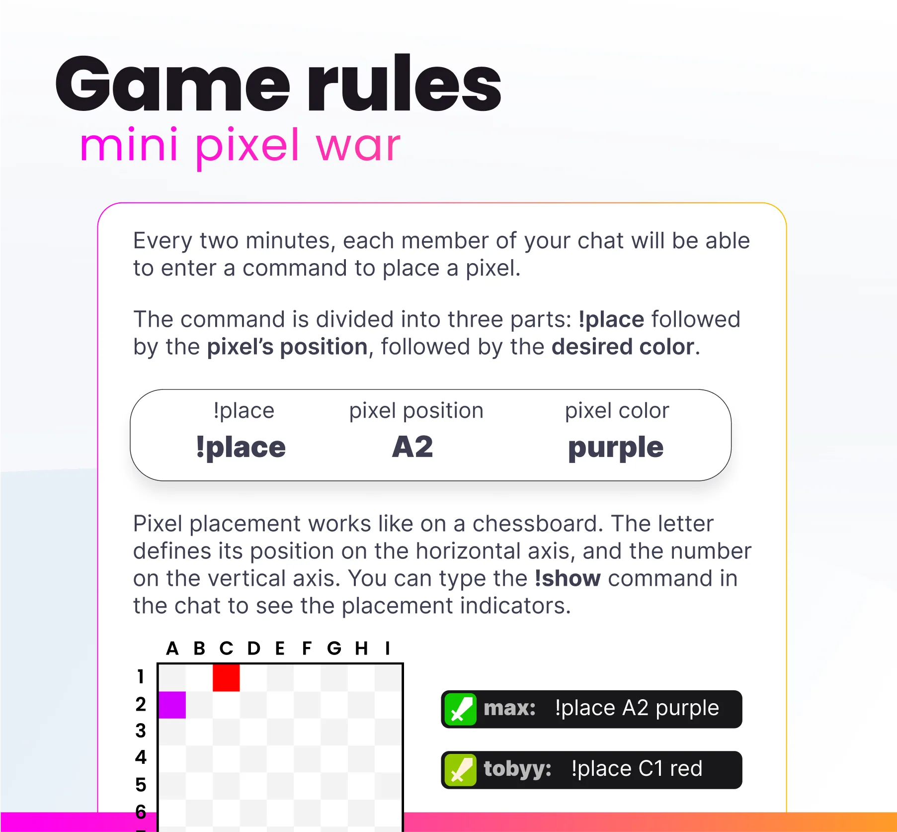 Widget Mini Pixel War