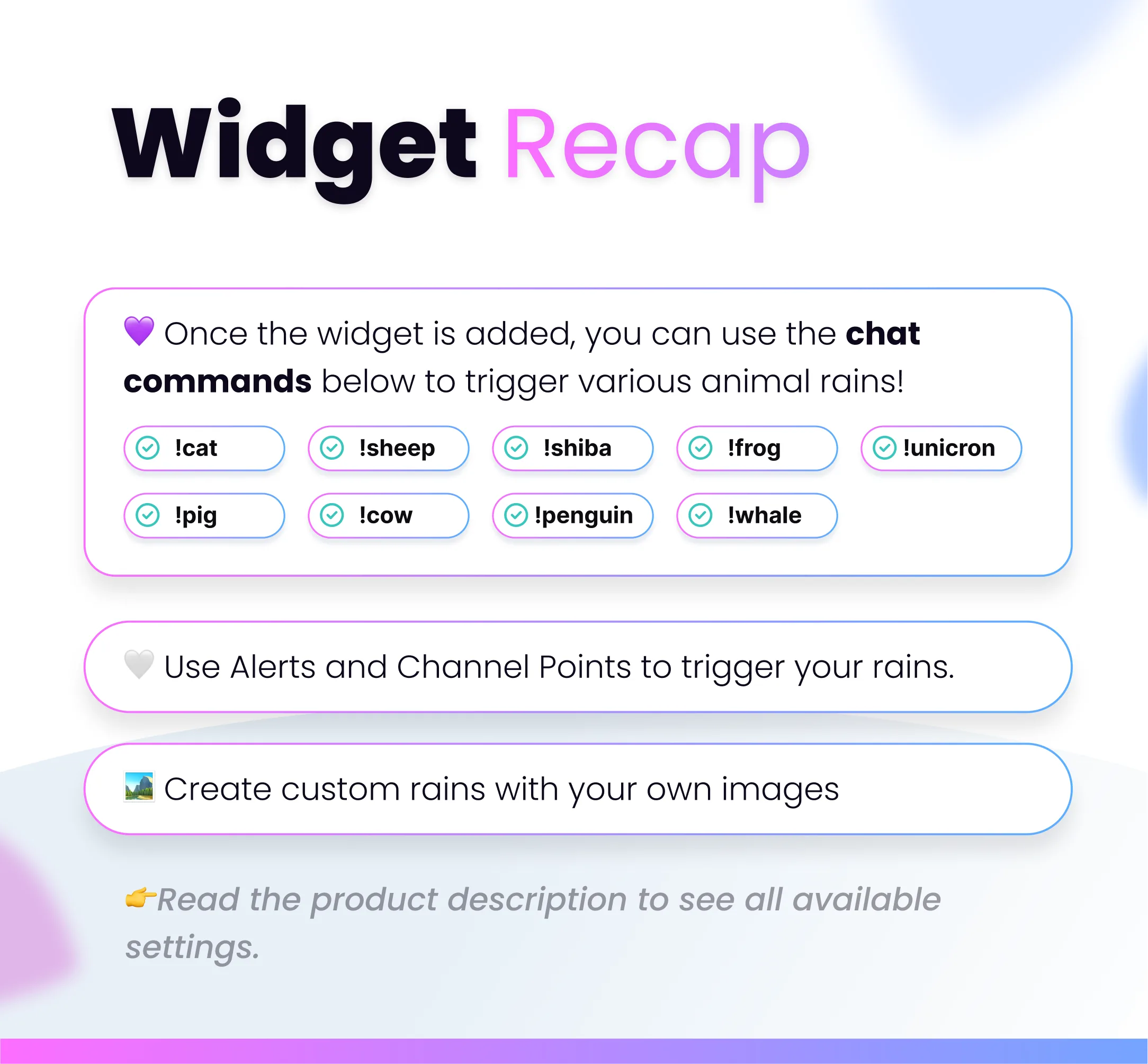 Widget Pet Rain