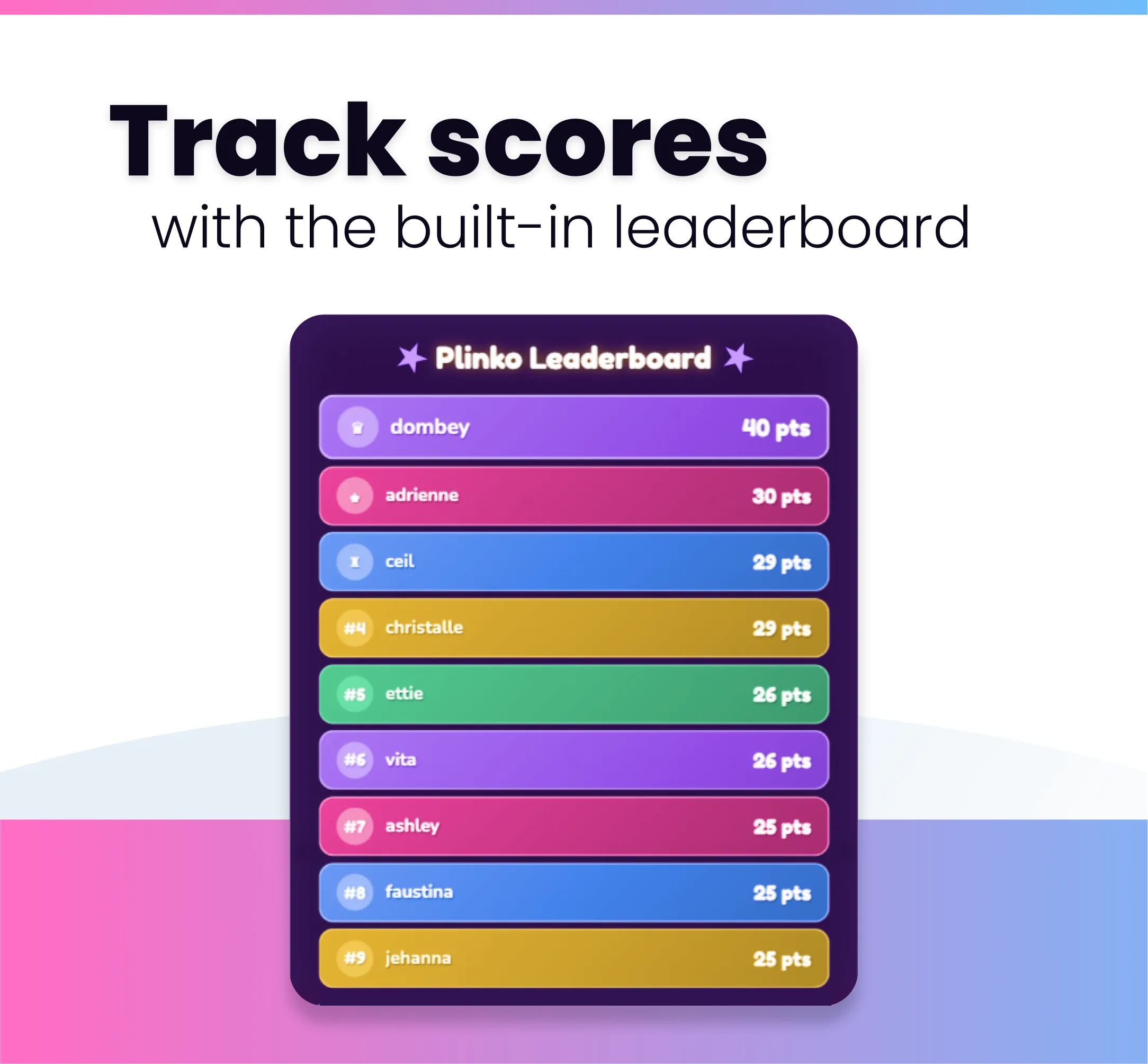 Widget Plinko Game
