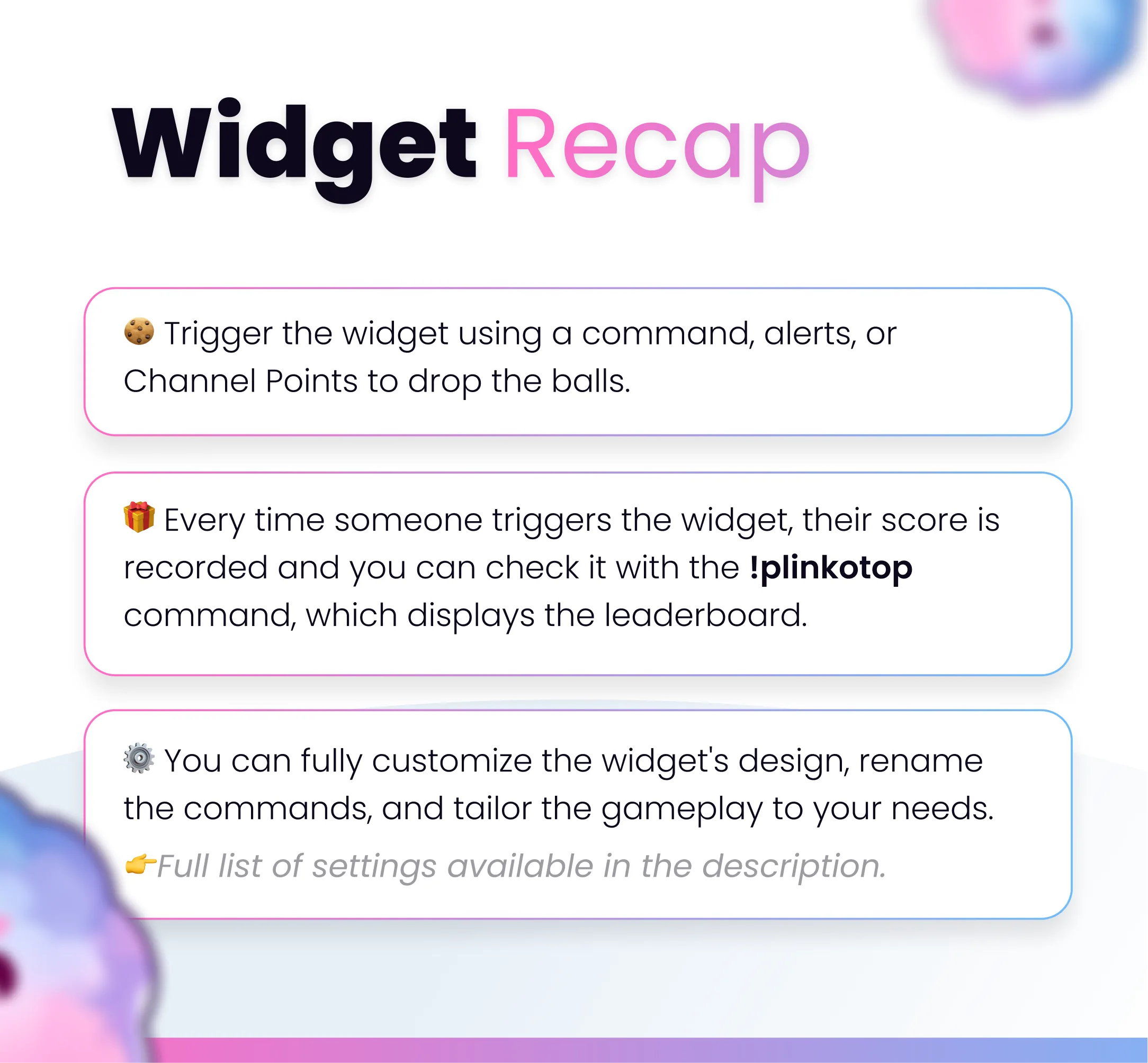 Widget Plinko Game