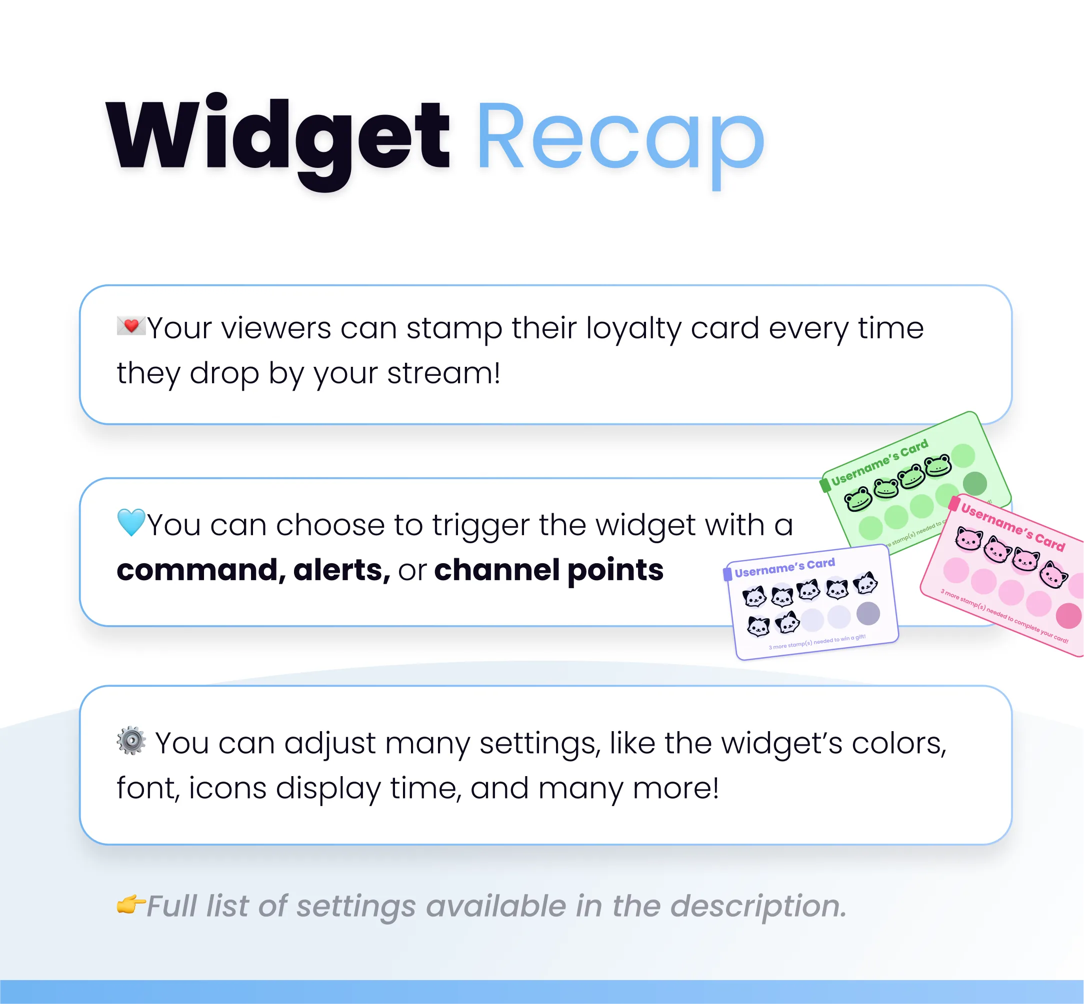 Widget Reward Card