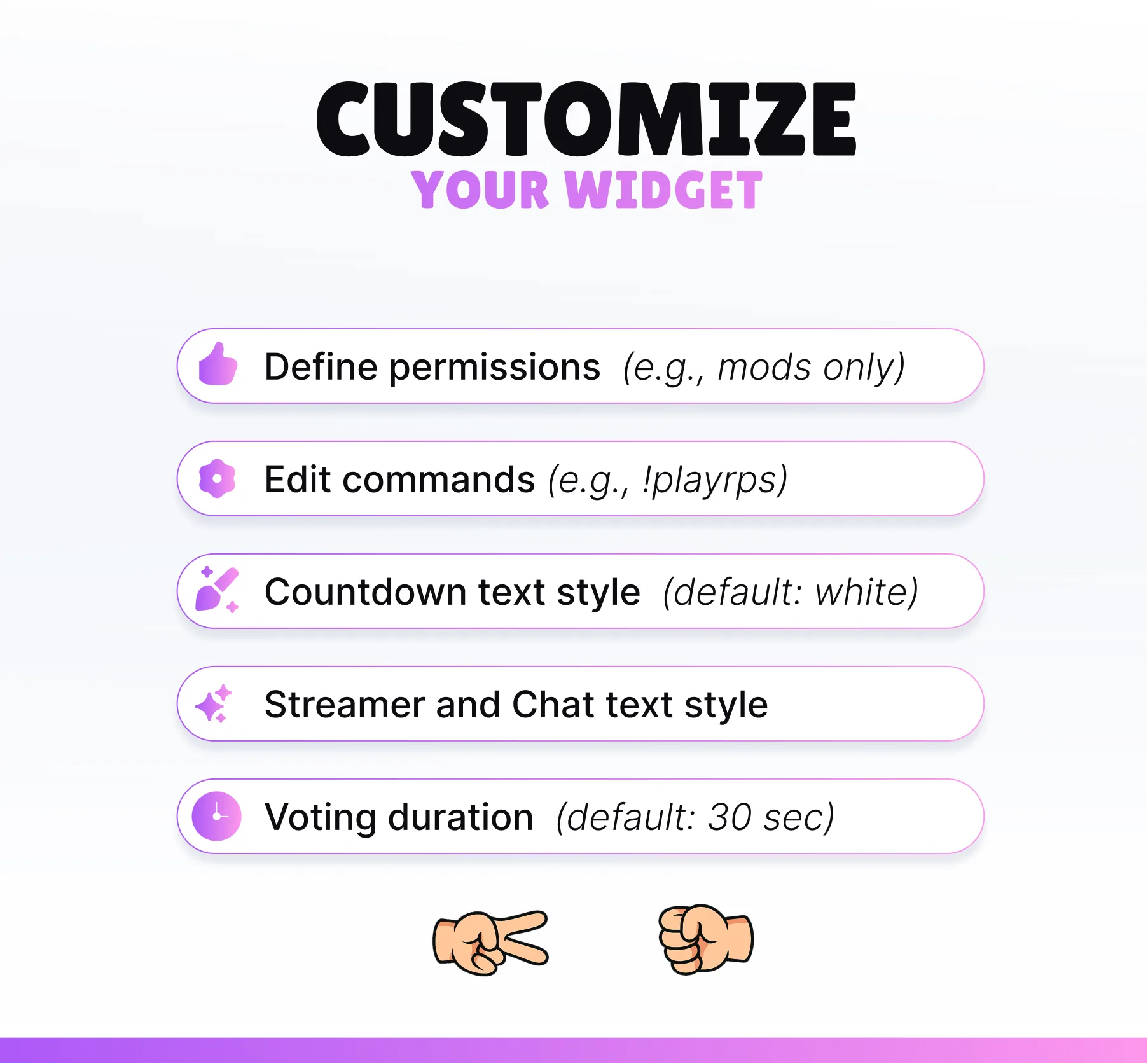 Widget Rock Paper Scissors