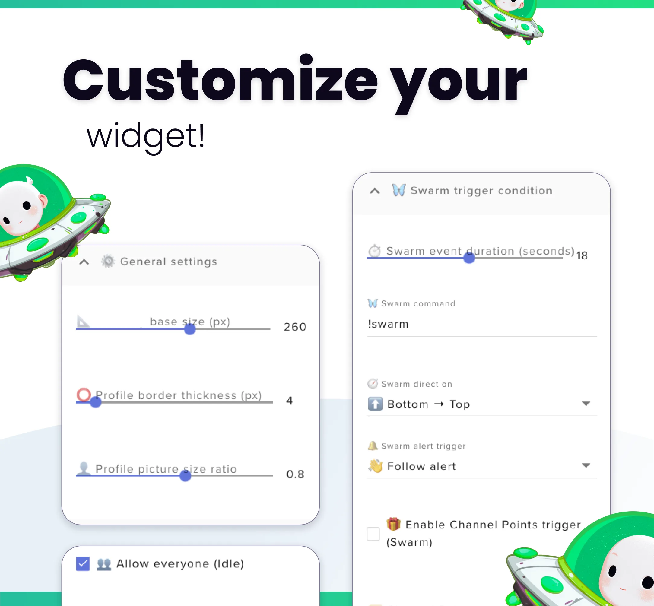 Widget Spaceships Swarm