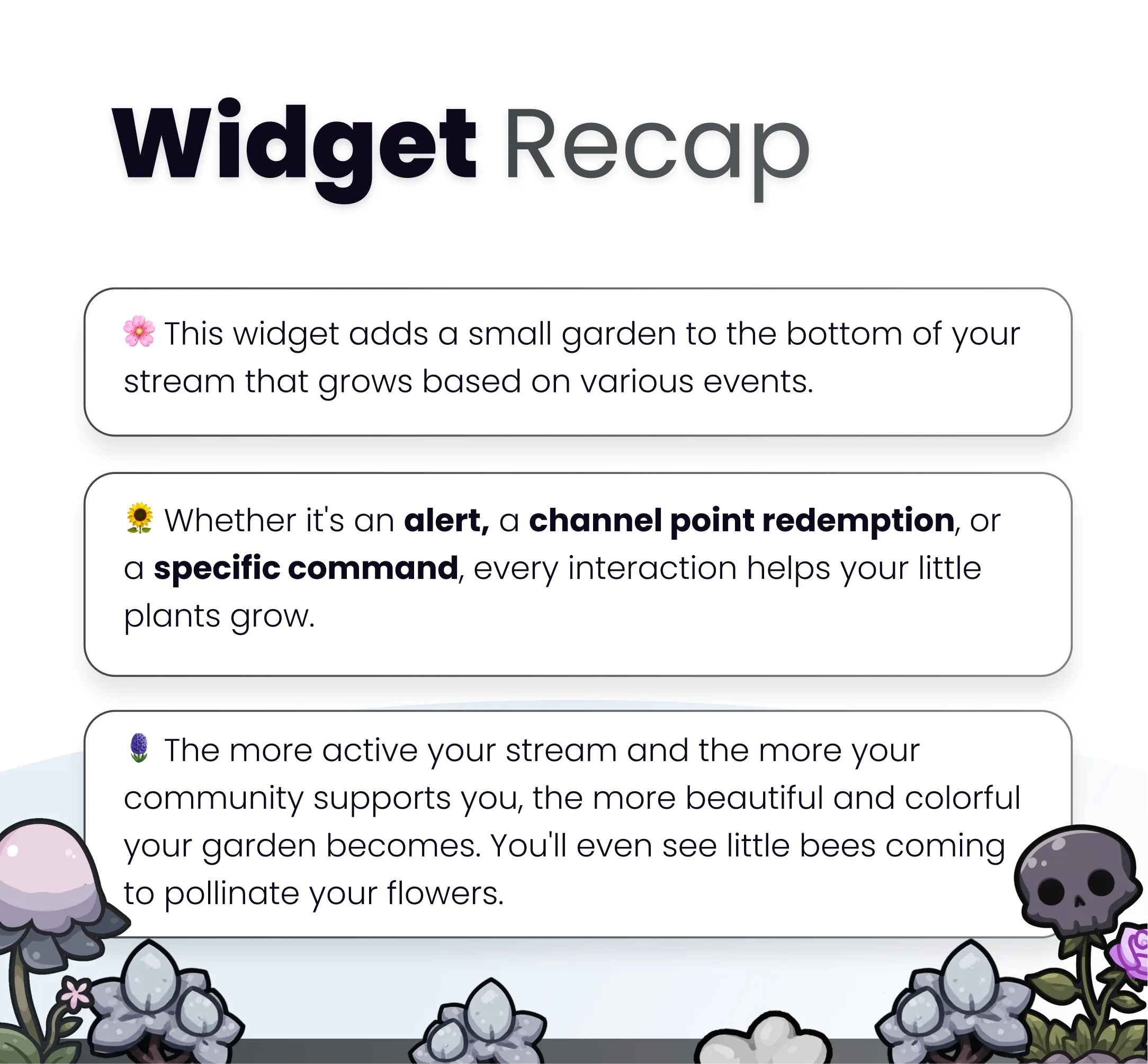 Widget Stream Garden Goth