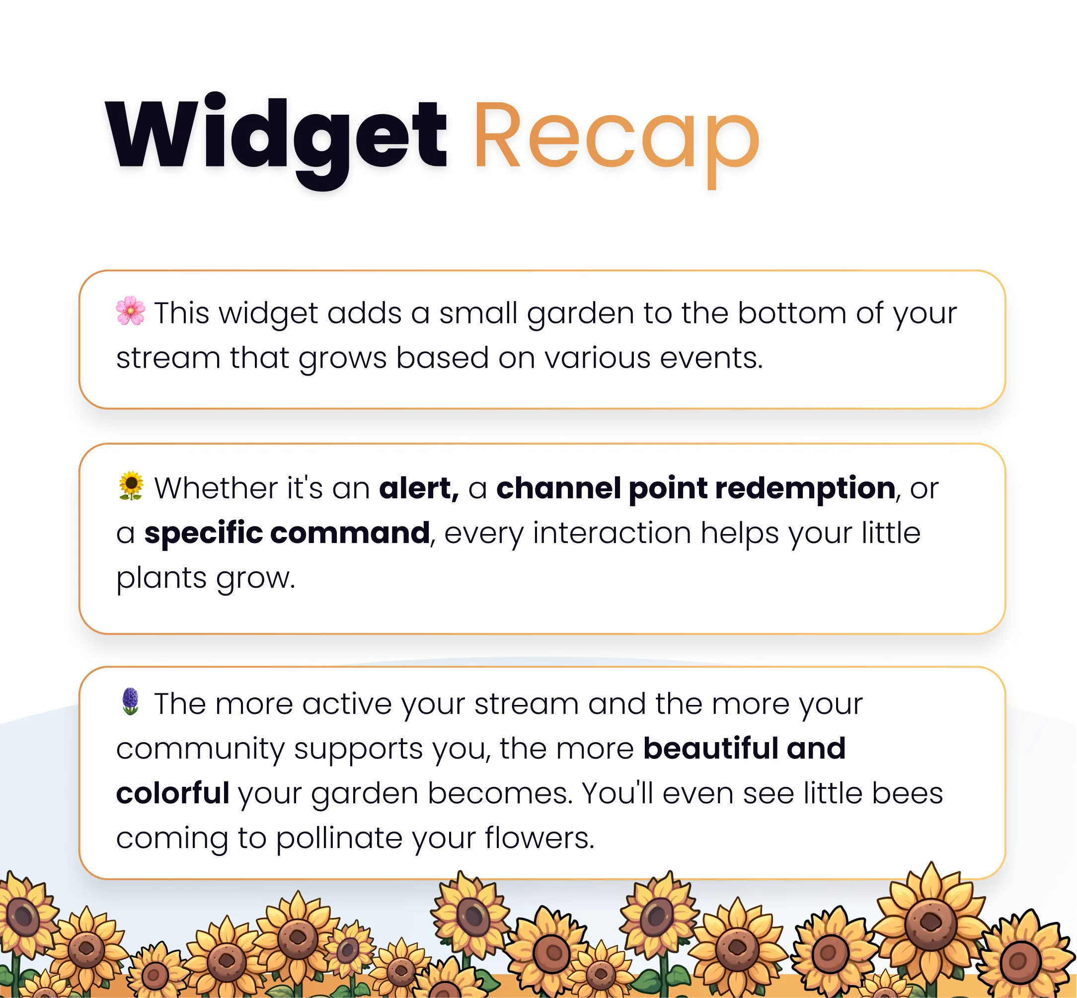 Widget Sunflowers Garden