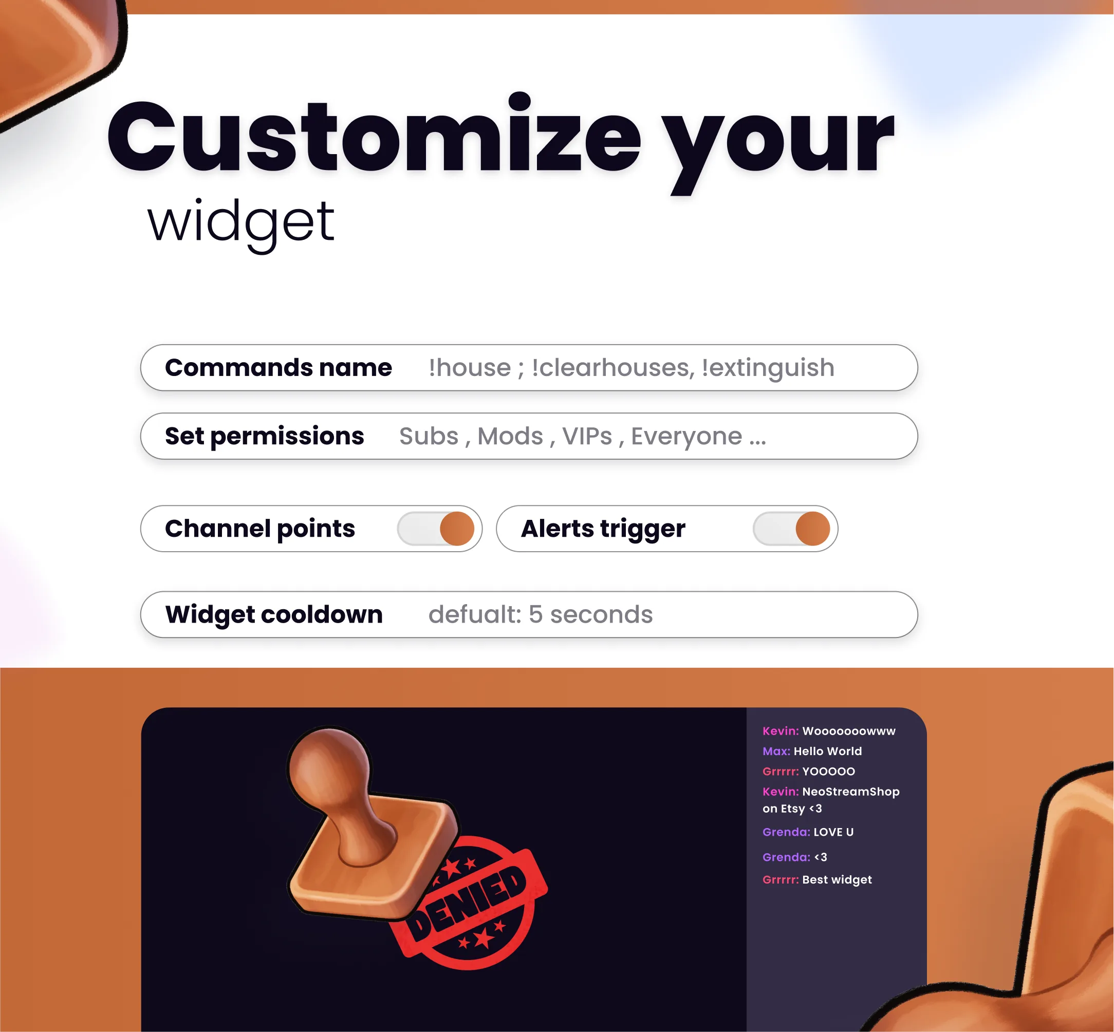 Widget Wodden Stamp