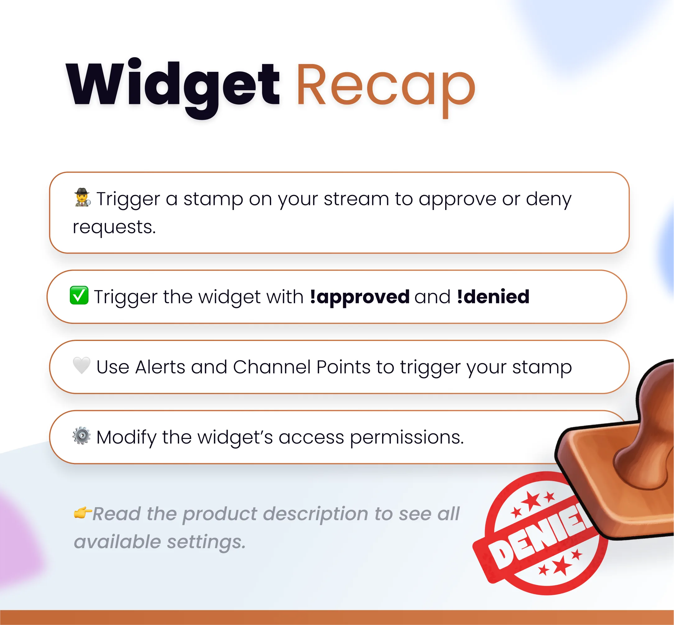 Widget Wodden Stamp