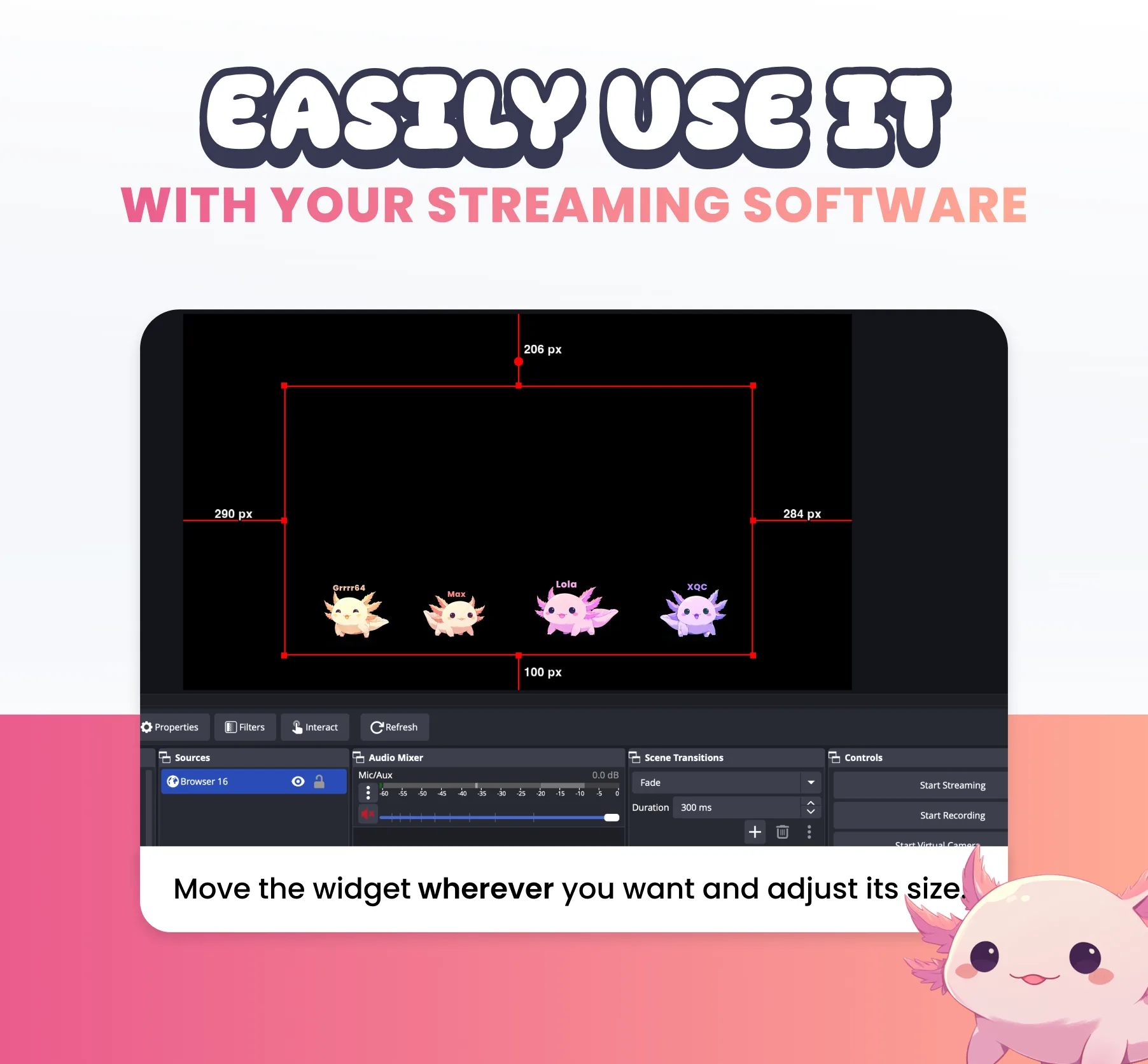 Axolotl Community Widget