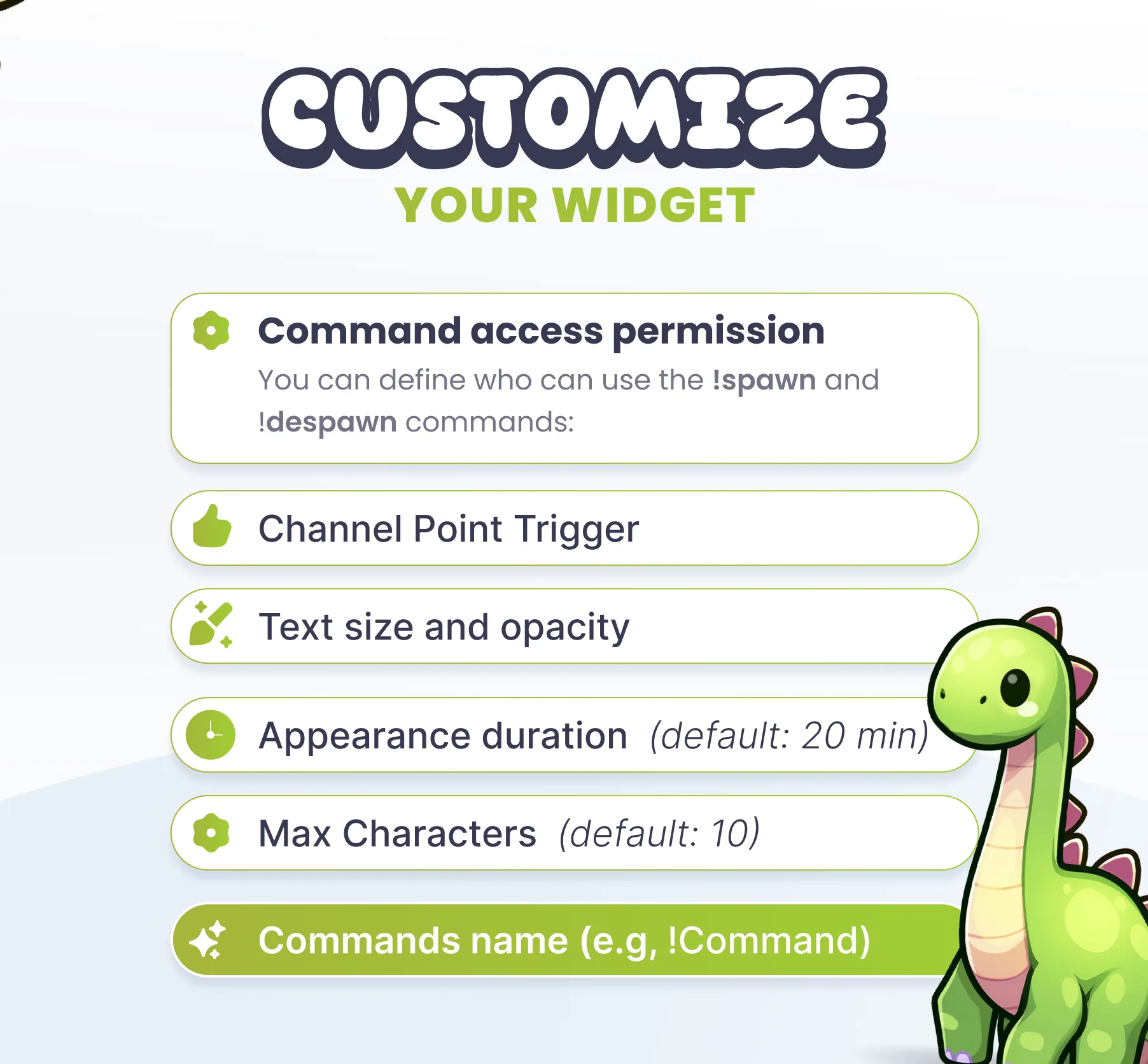 Dinosaurs Community Widget