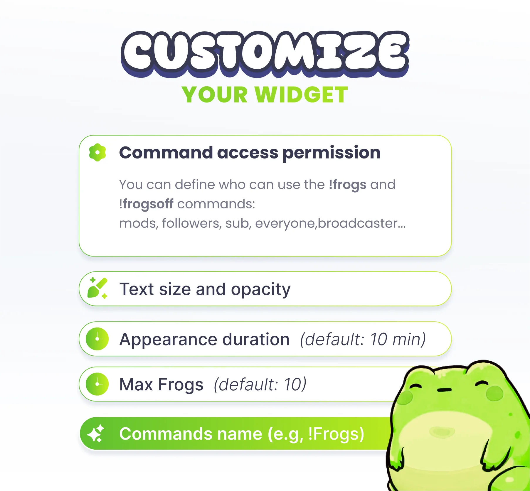 Frogs Community Widget