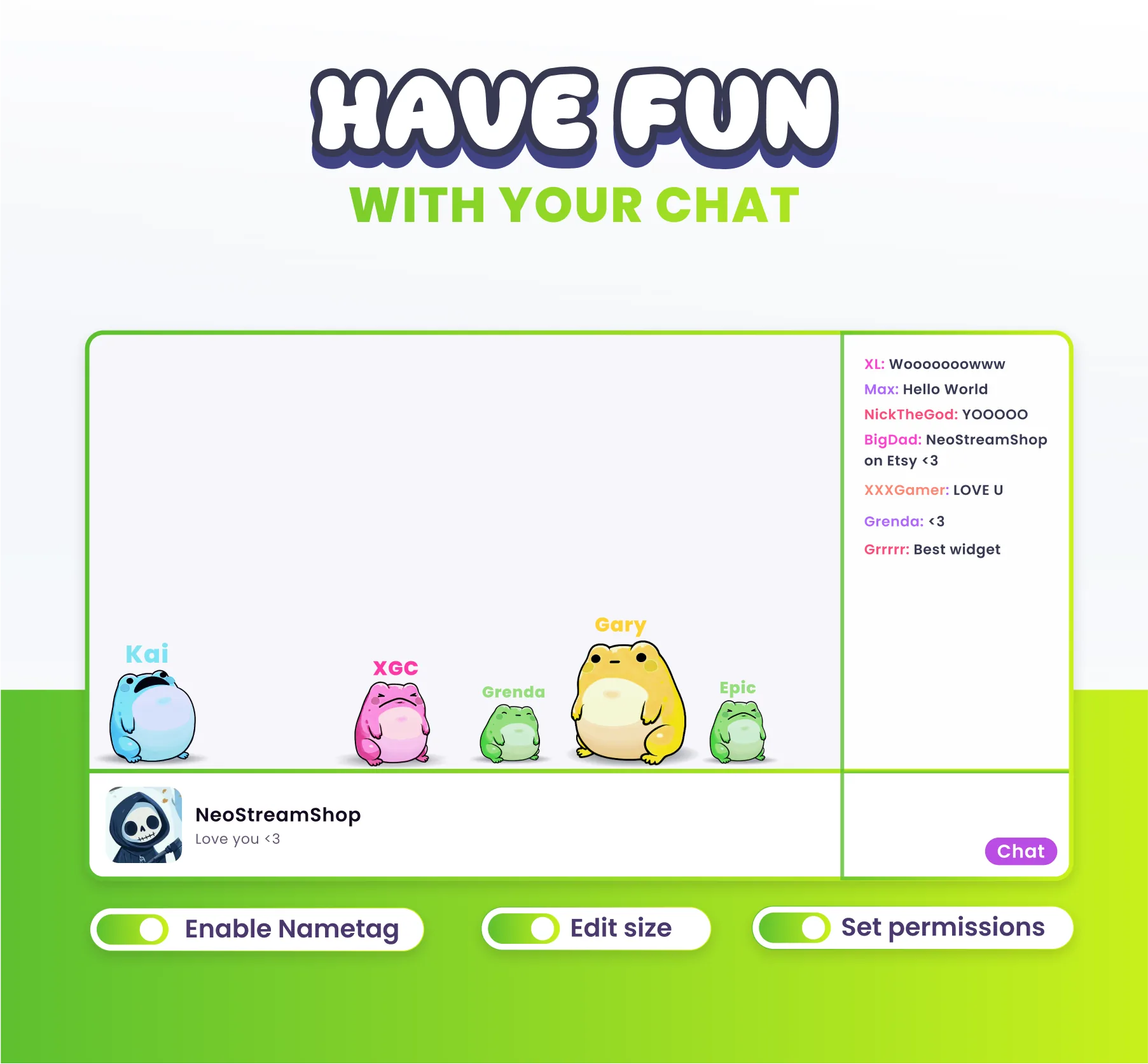 Frogs Community Widget