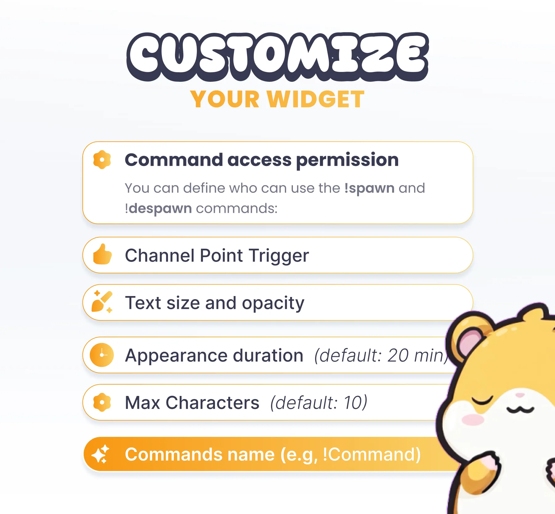 Hamsters Community Widget