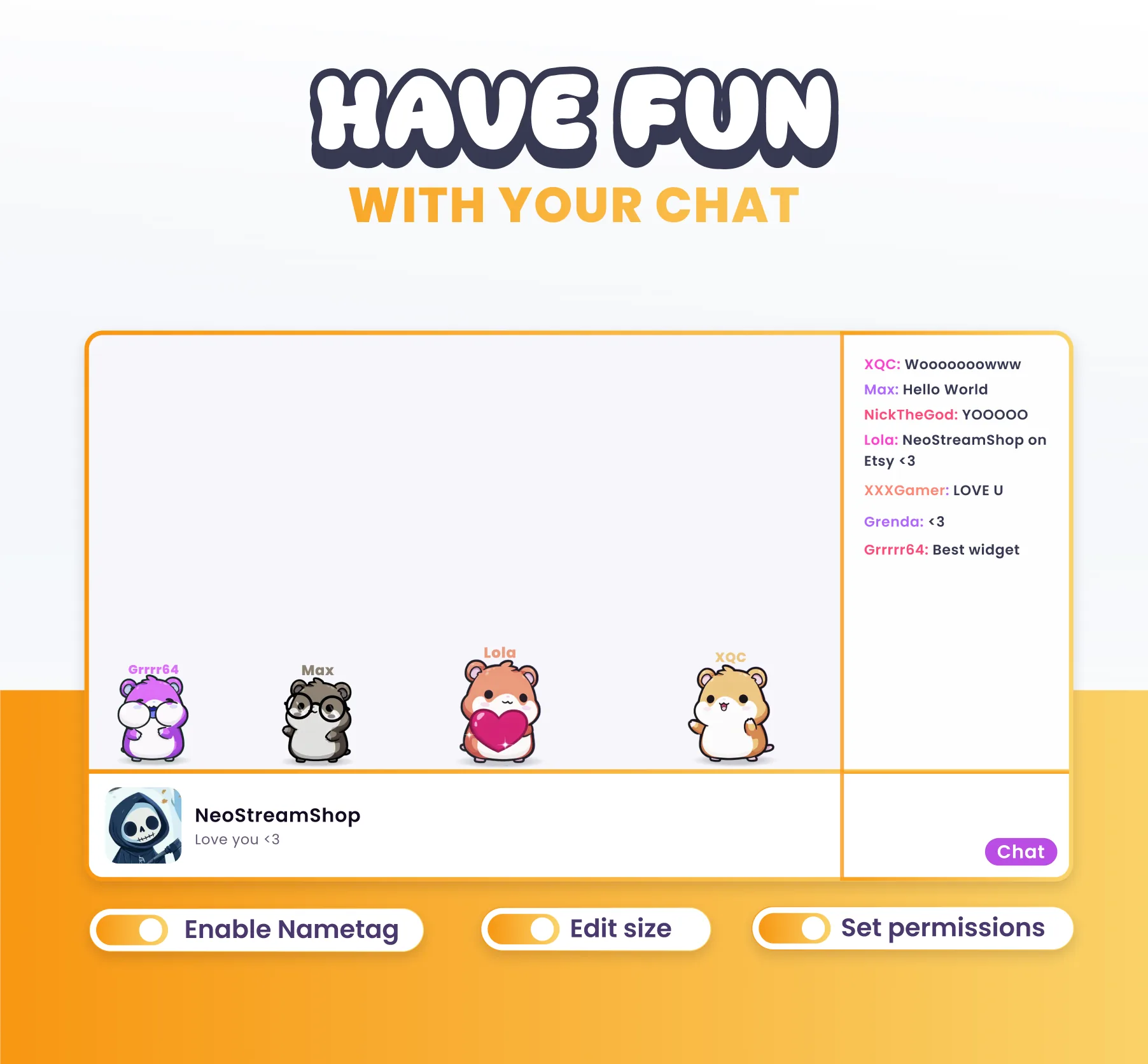 Hamsters Community Widget