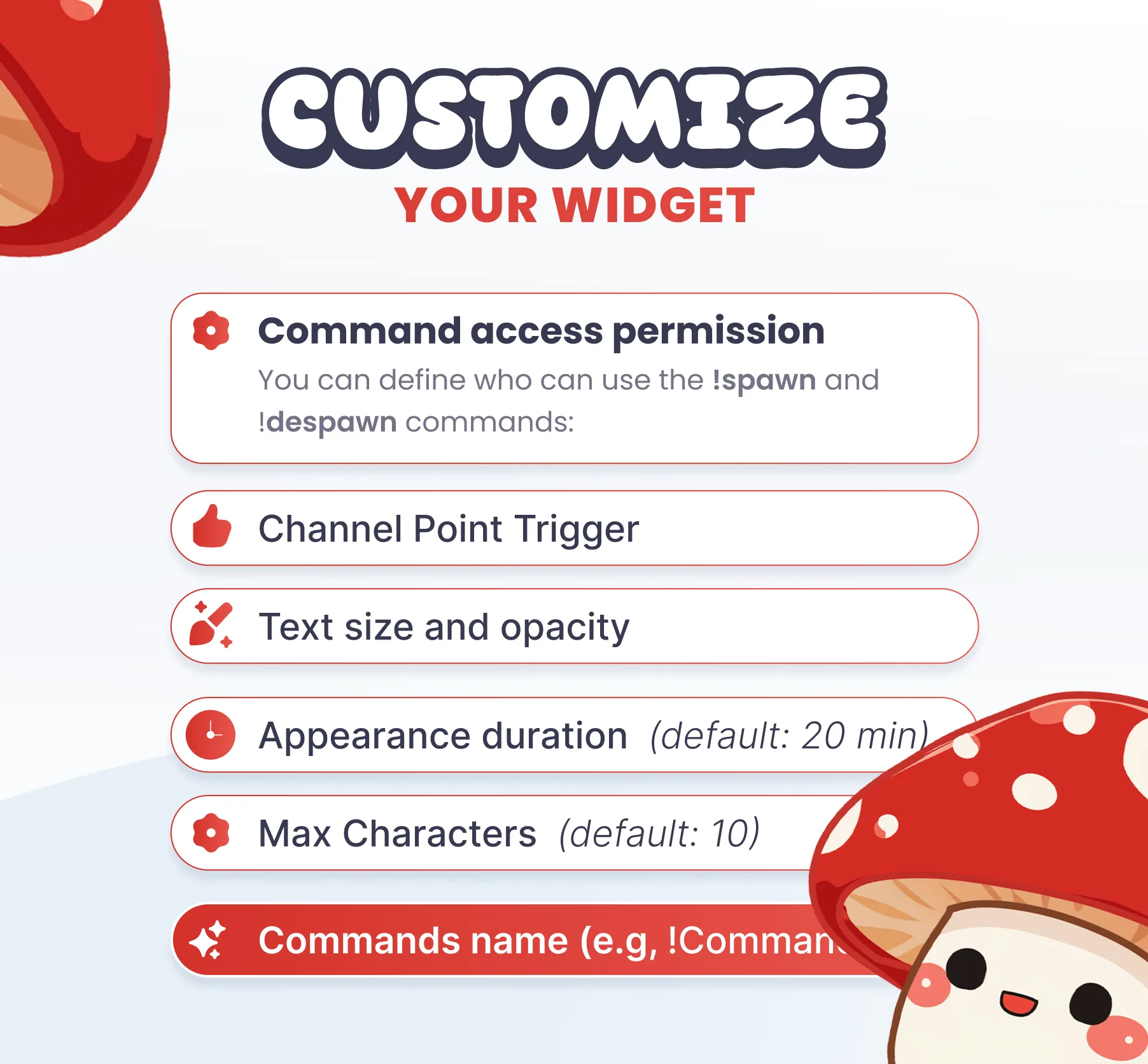 Mushrooms Community Widget
