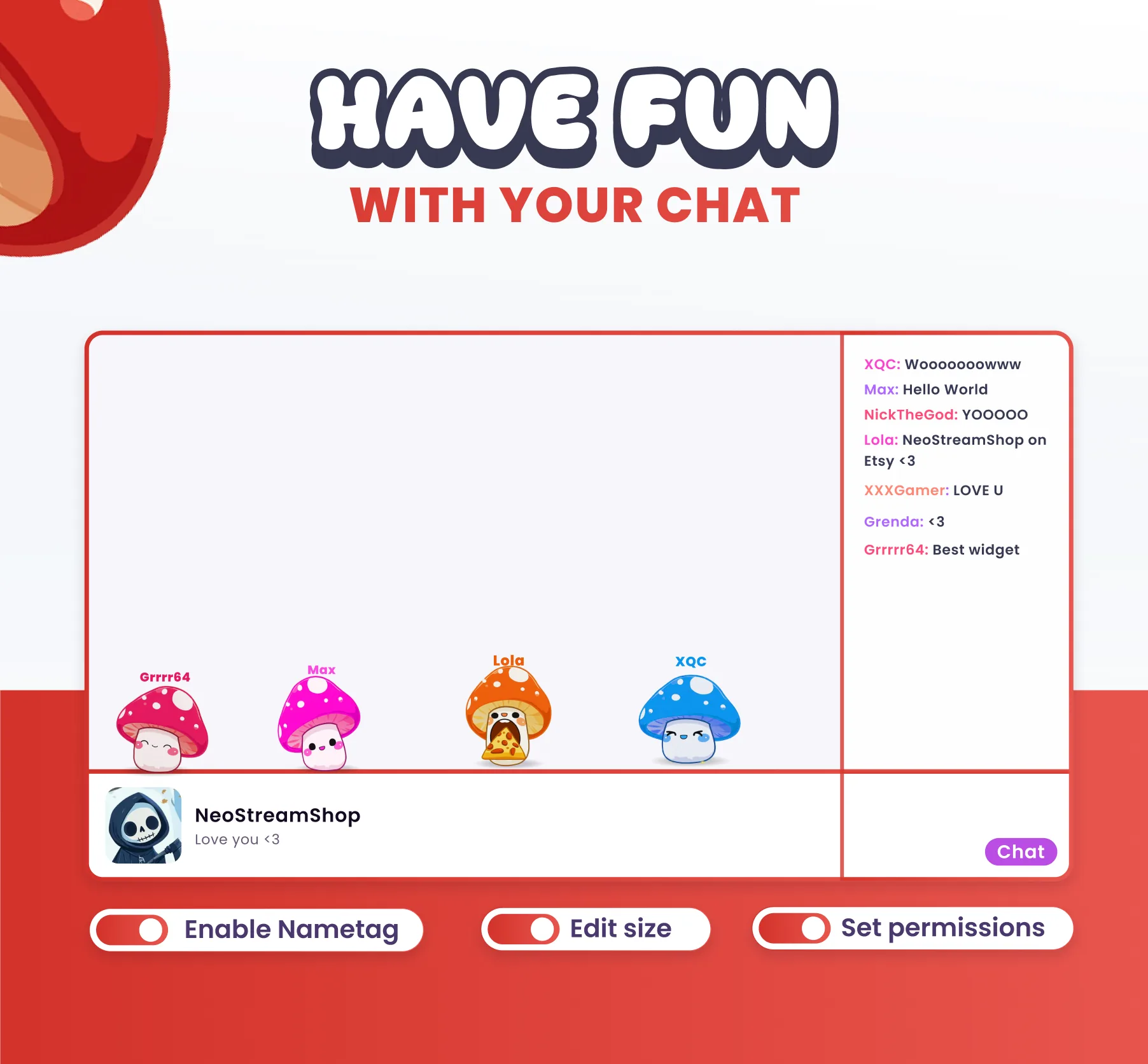 Mushrooms Community Widget