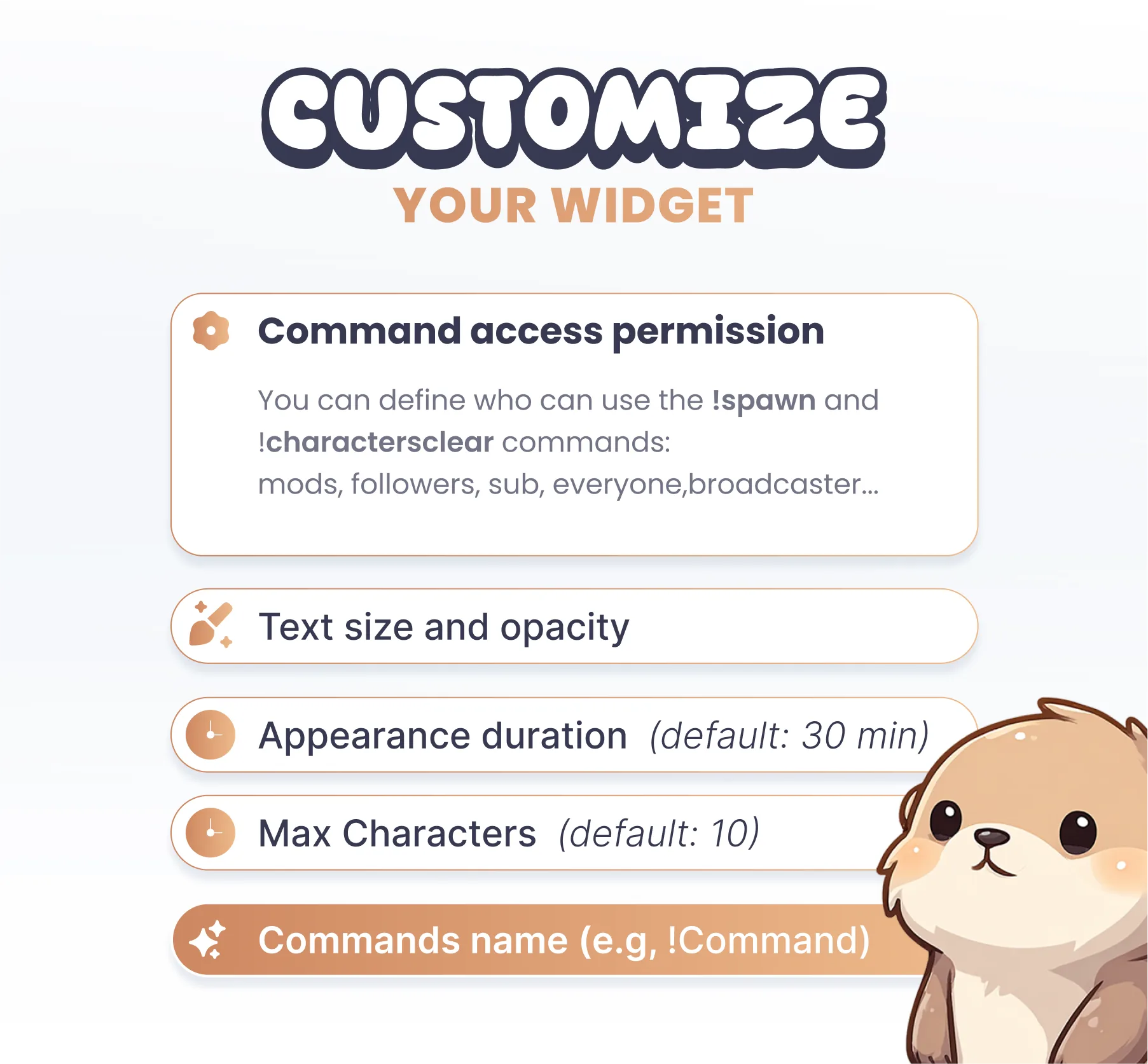 Otters Community Widget
