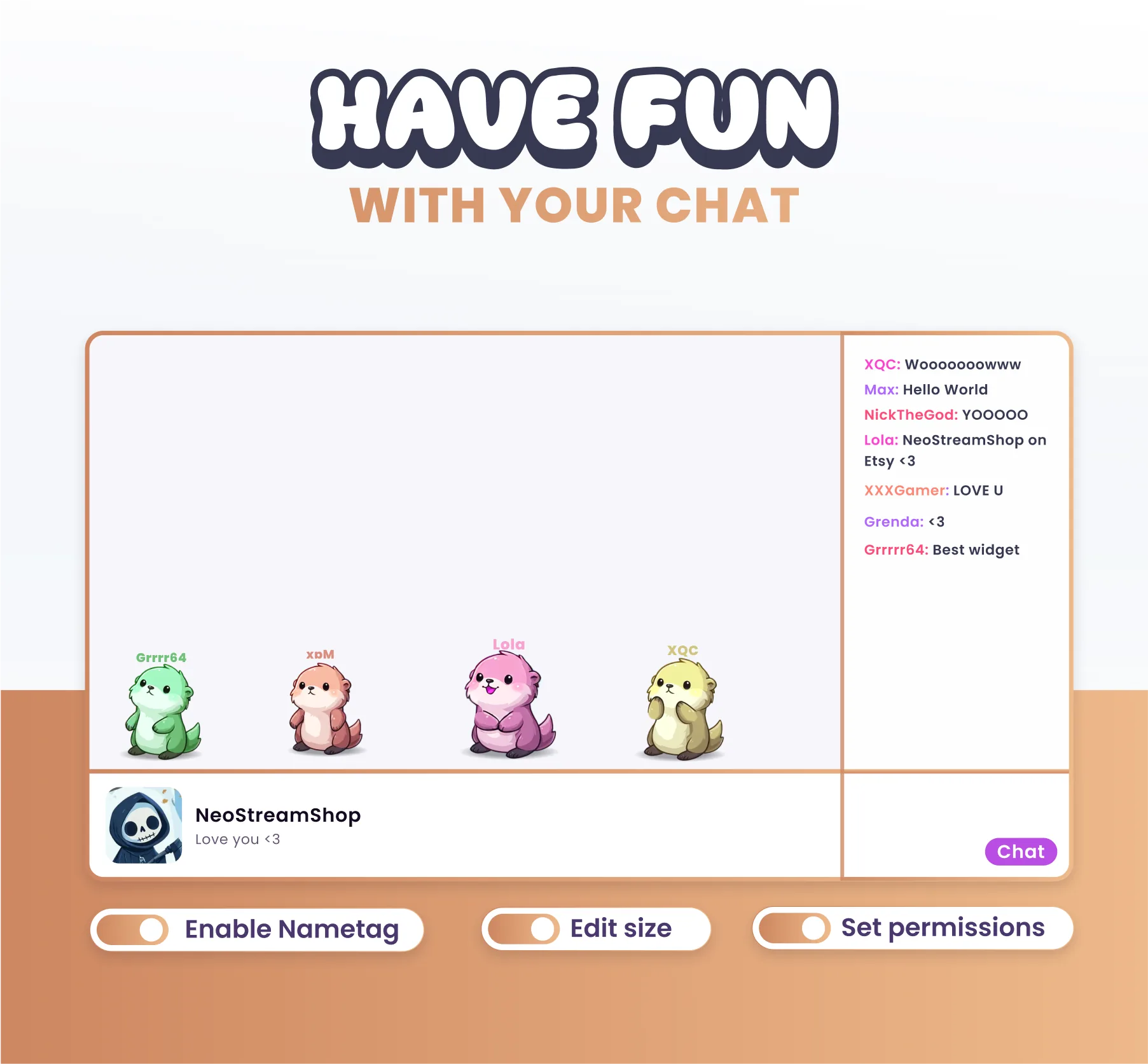 Otters Community Widget