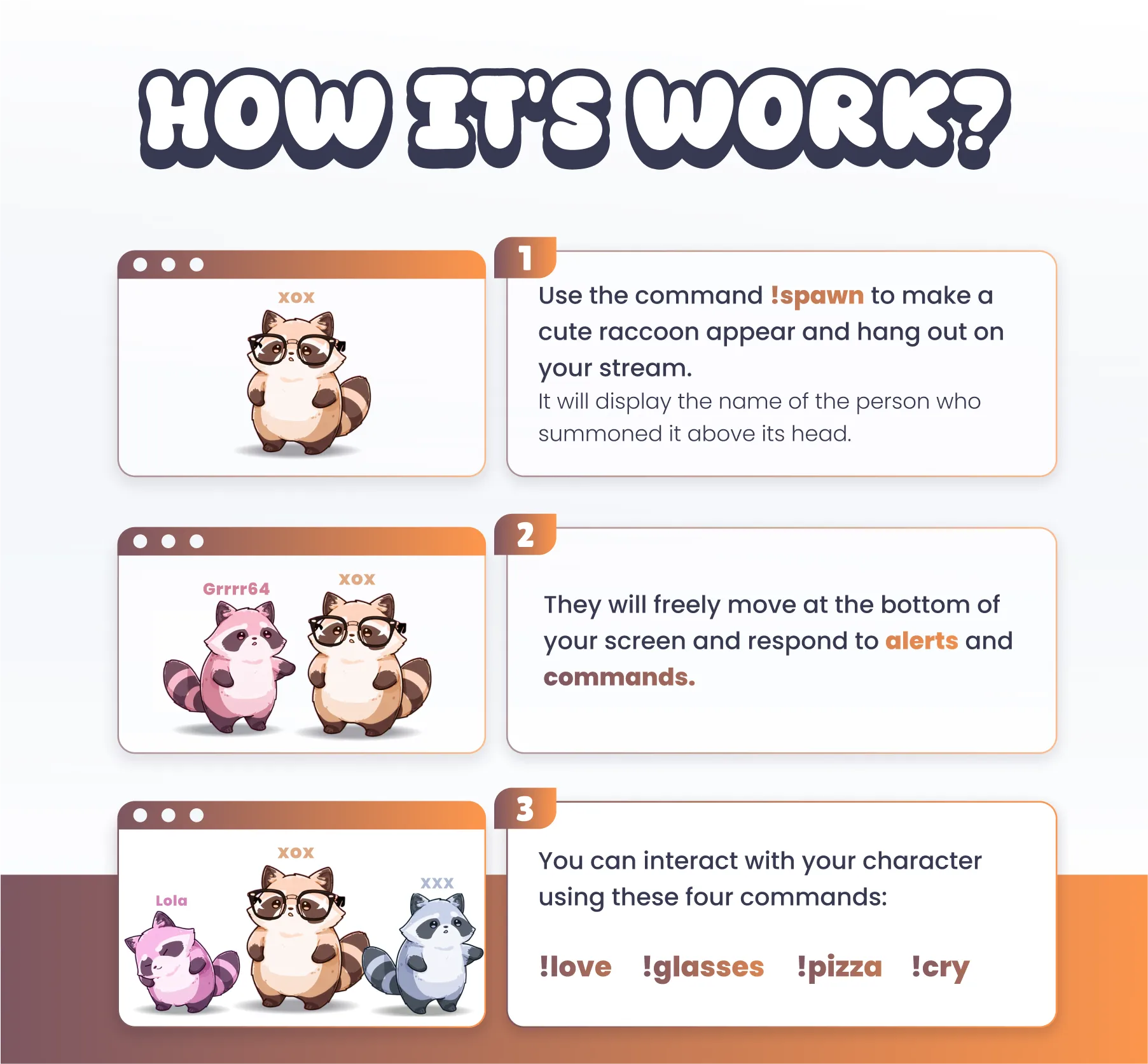 Raccoons Community Widget