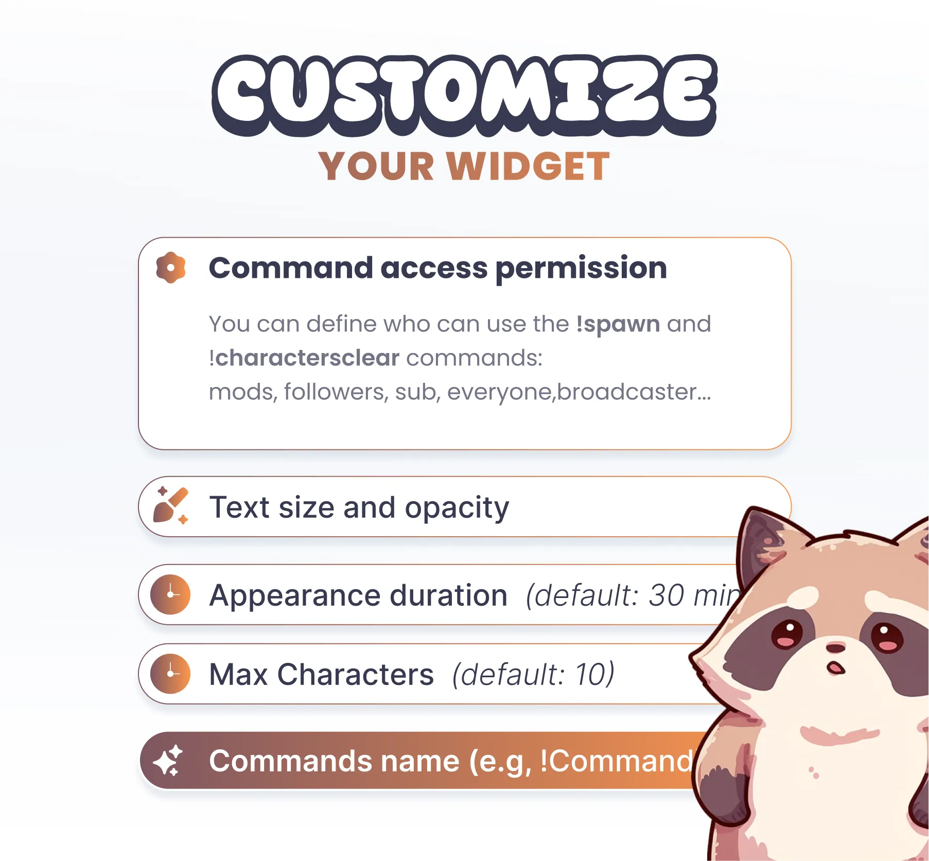 Raccoons Community Widget