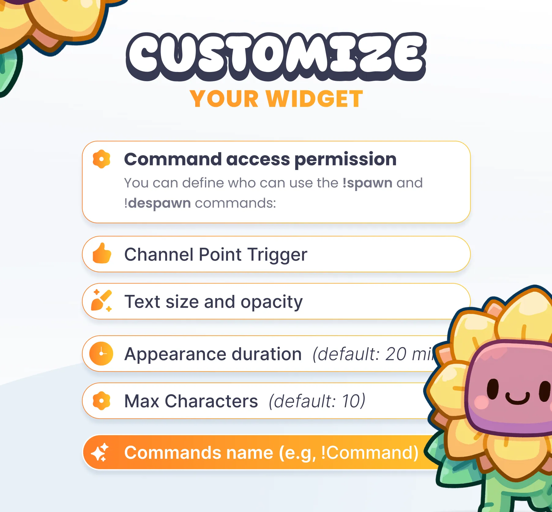 Sunflowers Community Widget