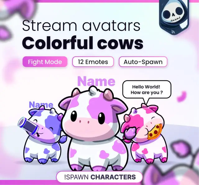 Colorful cows