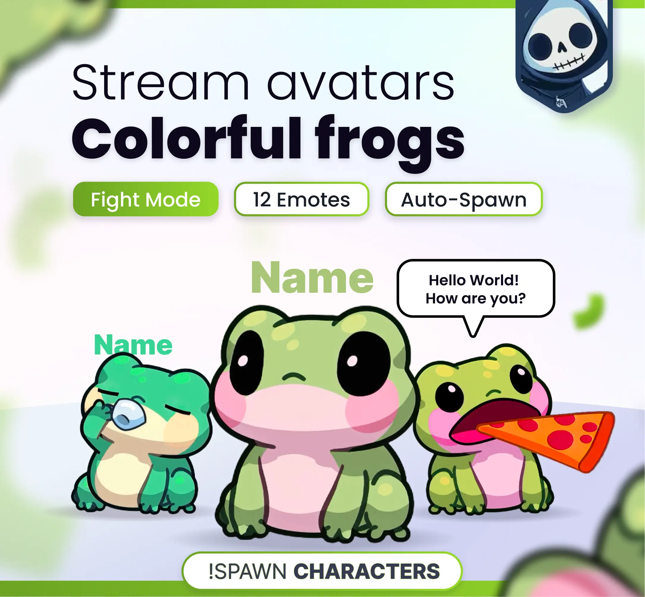 Colorful frogs