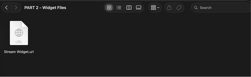 Open the zip and find the widget .url file